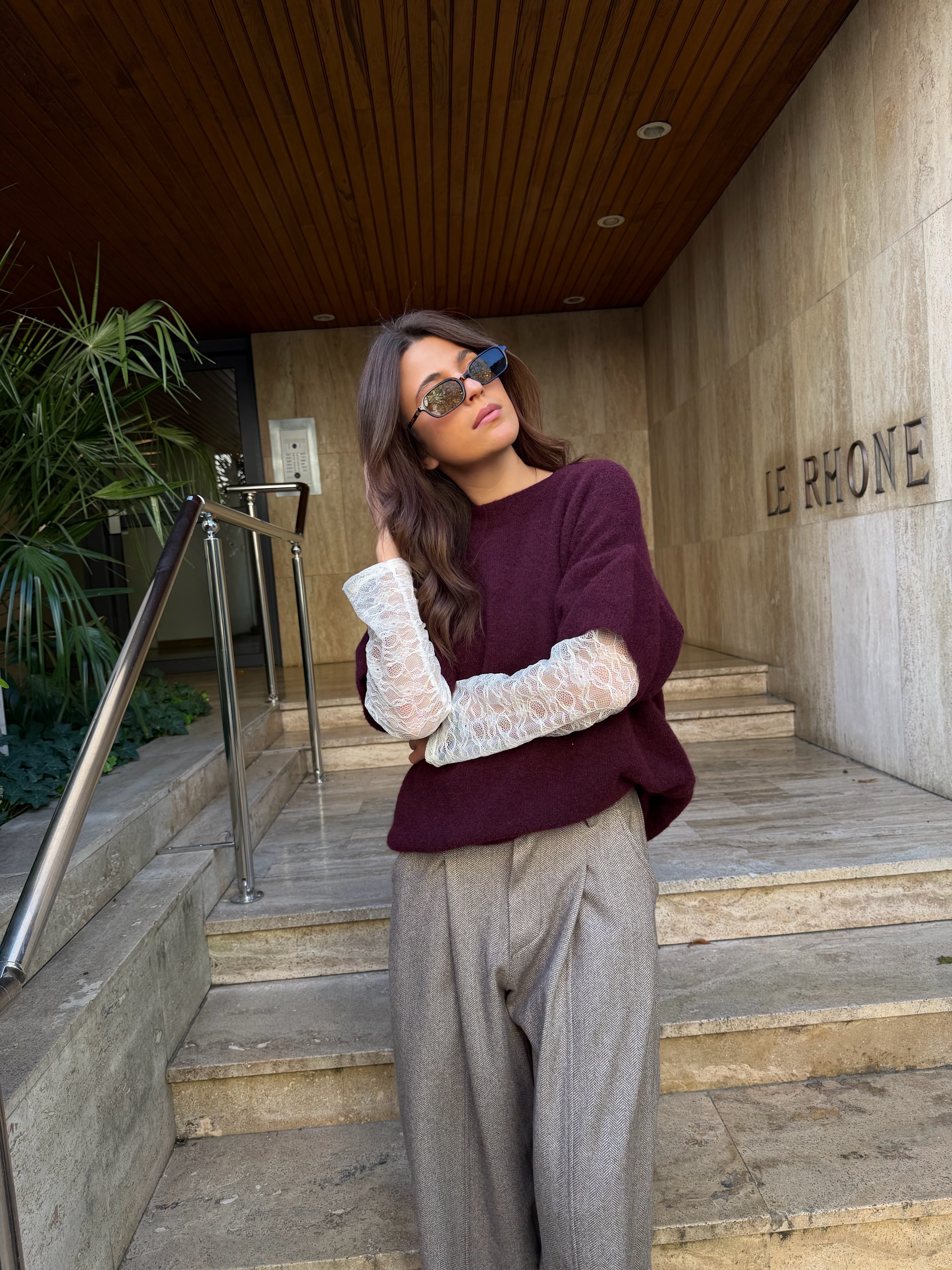 Athena burgunderroter Pullover