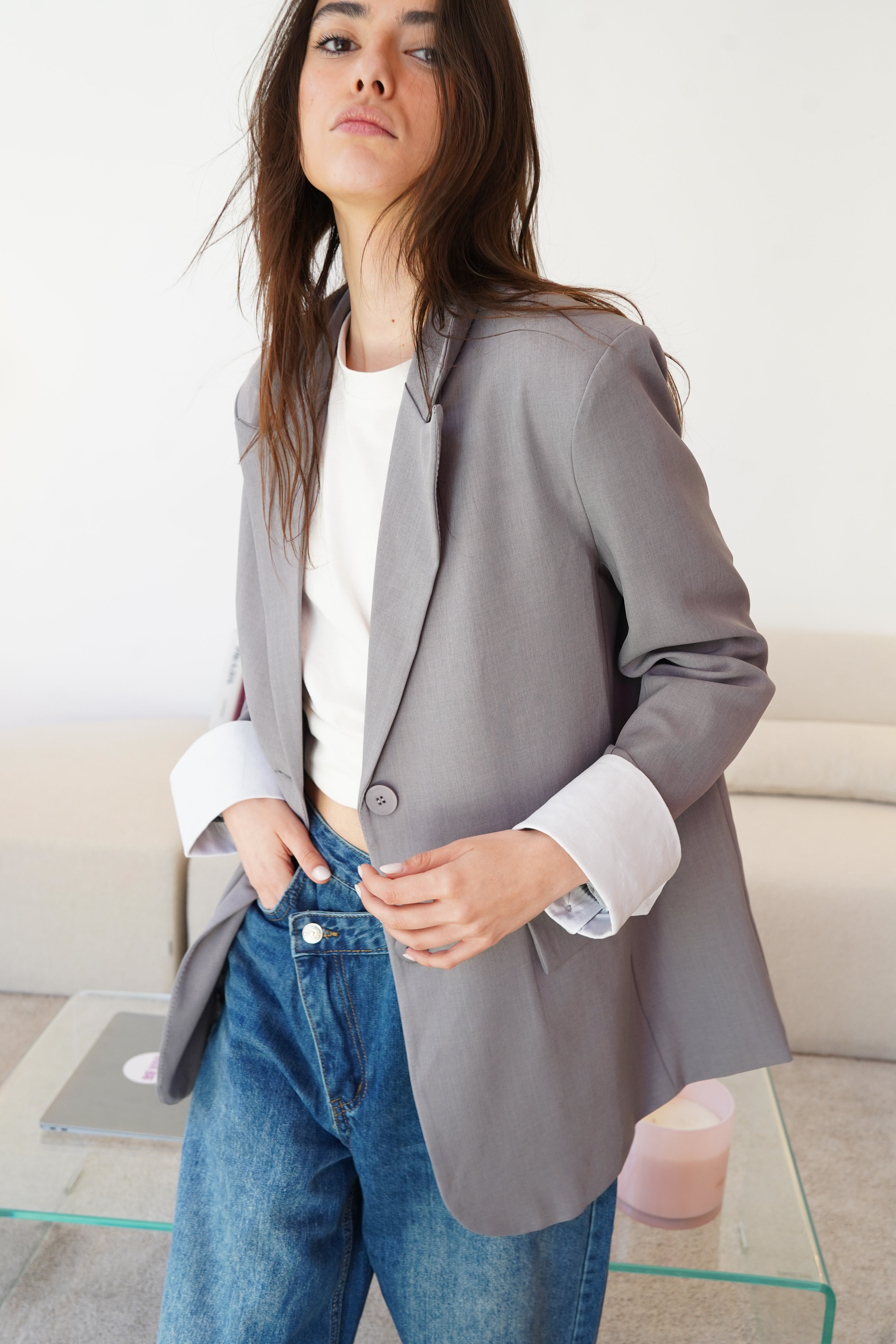 Ninon gray blazer