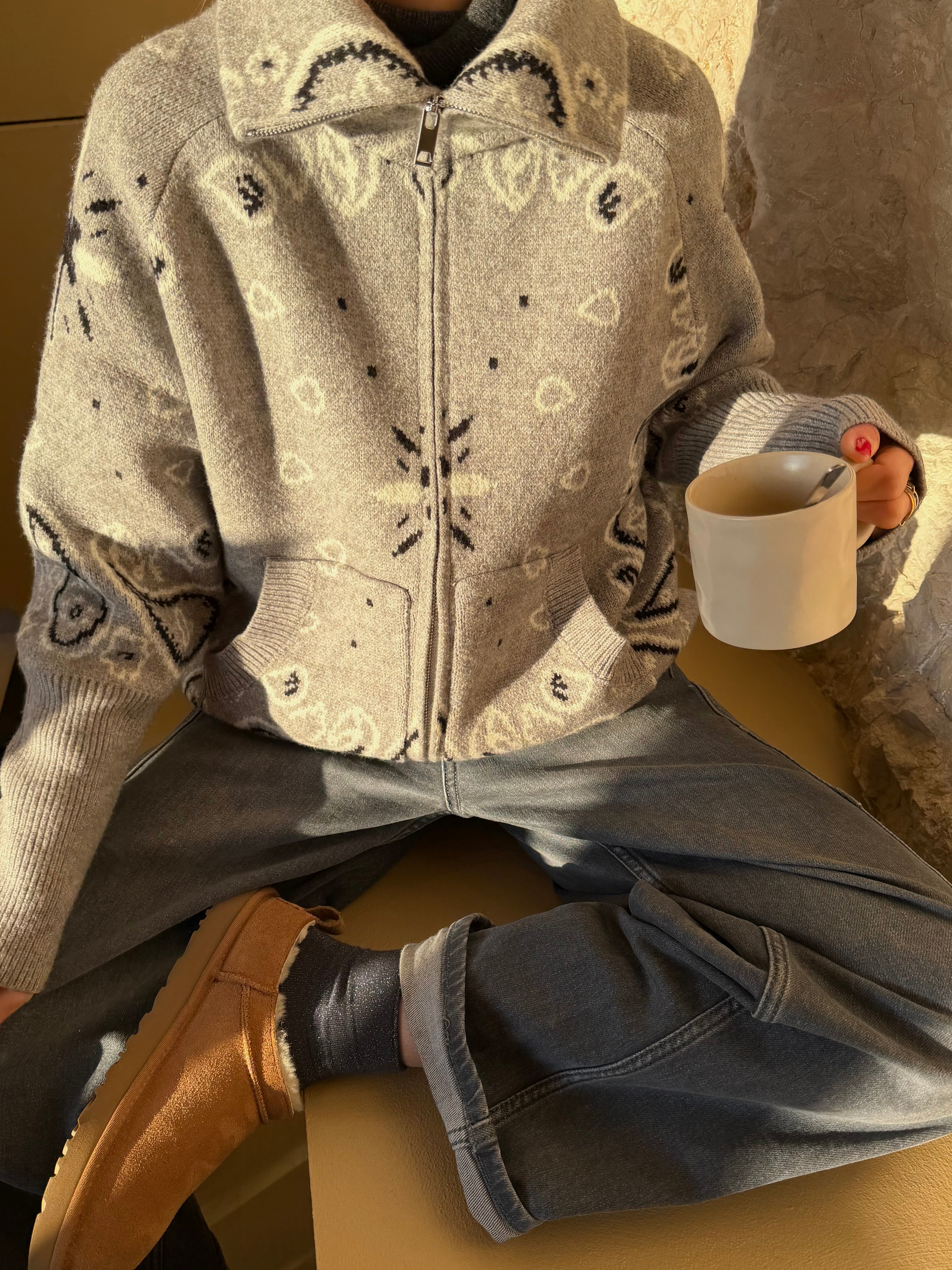 Carla graue Weste (versendet am 15.01.)