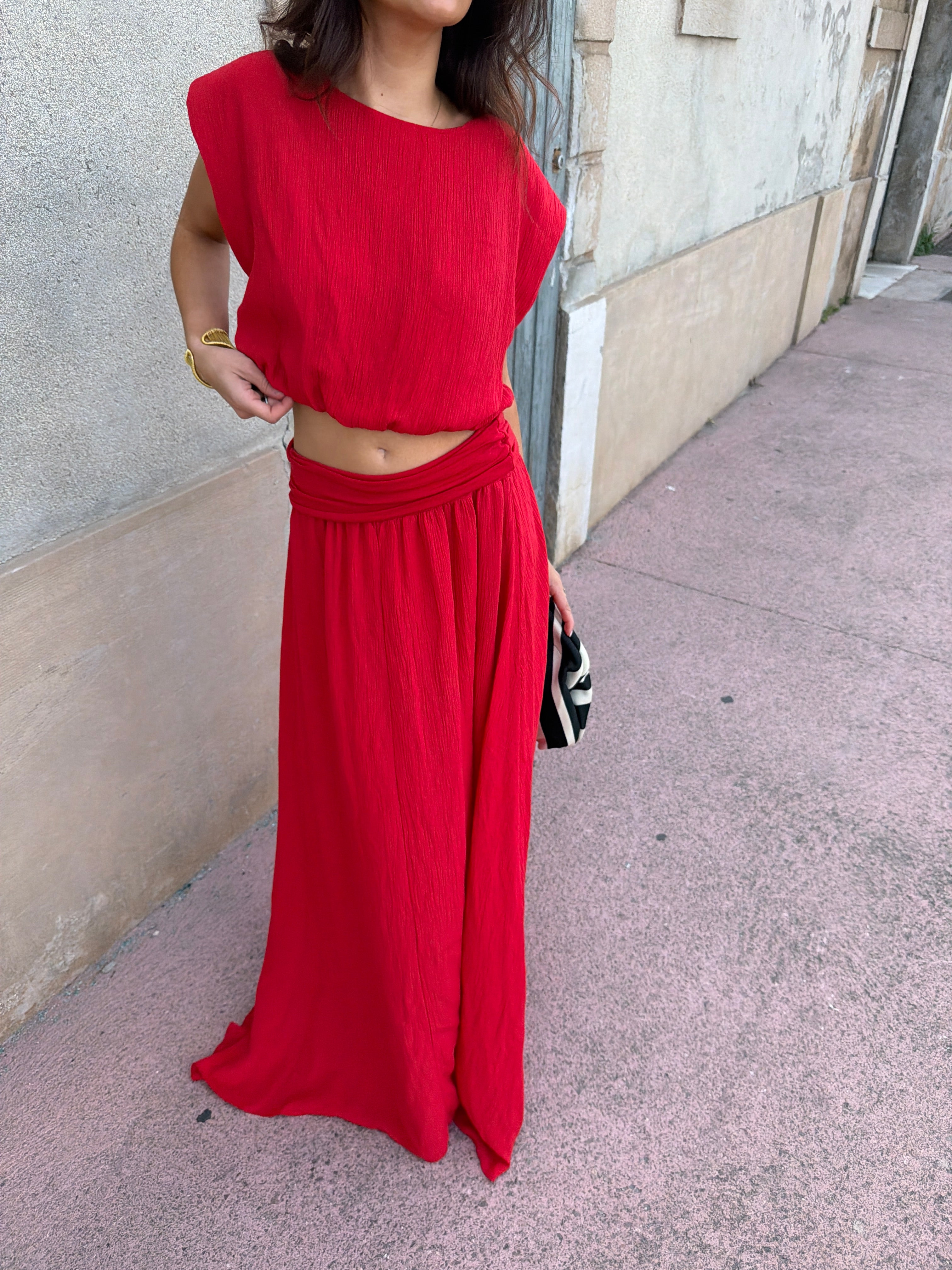 Ensemble Audrey rouge
