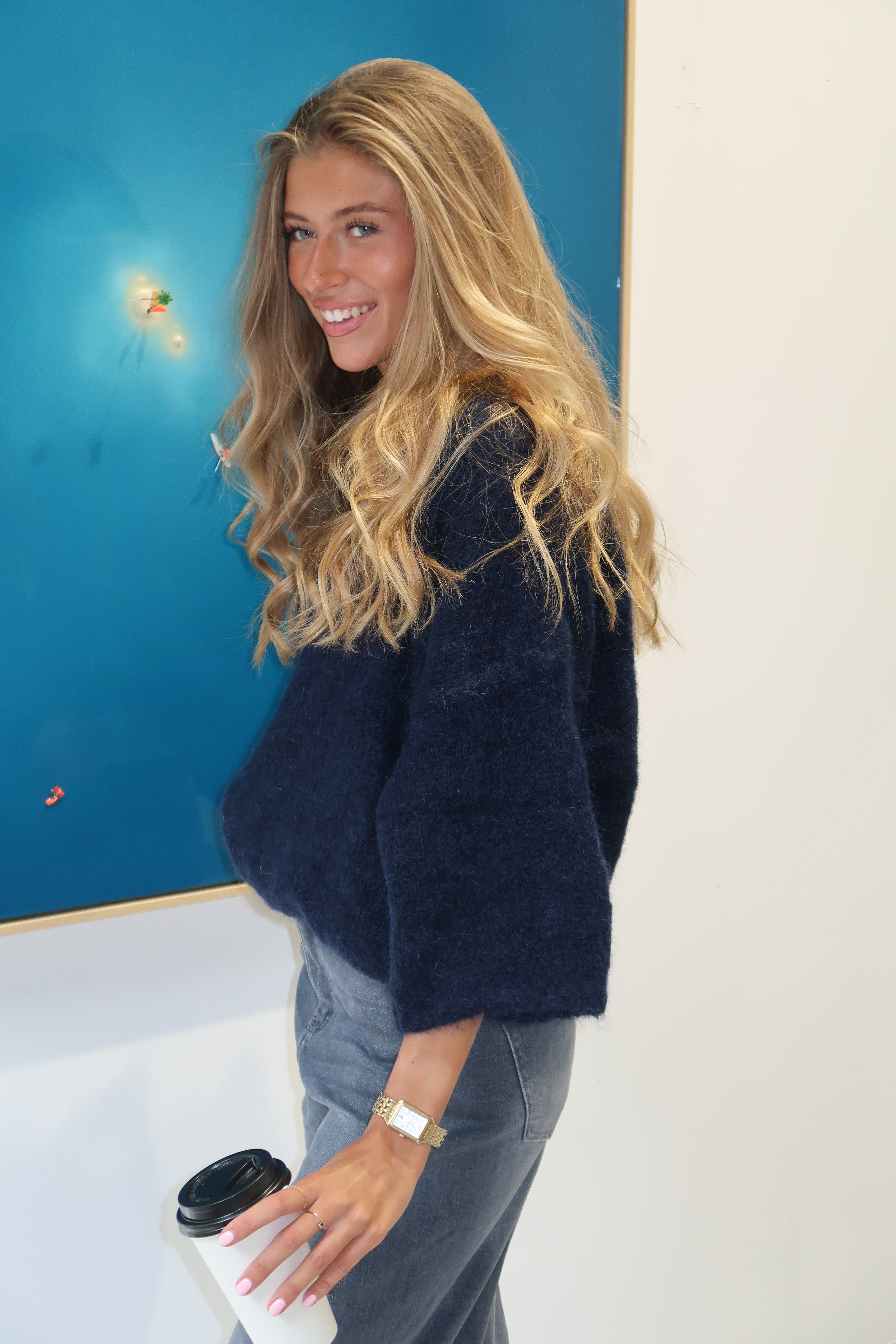 Pull mohair Judith bleu marine