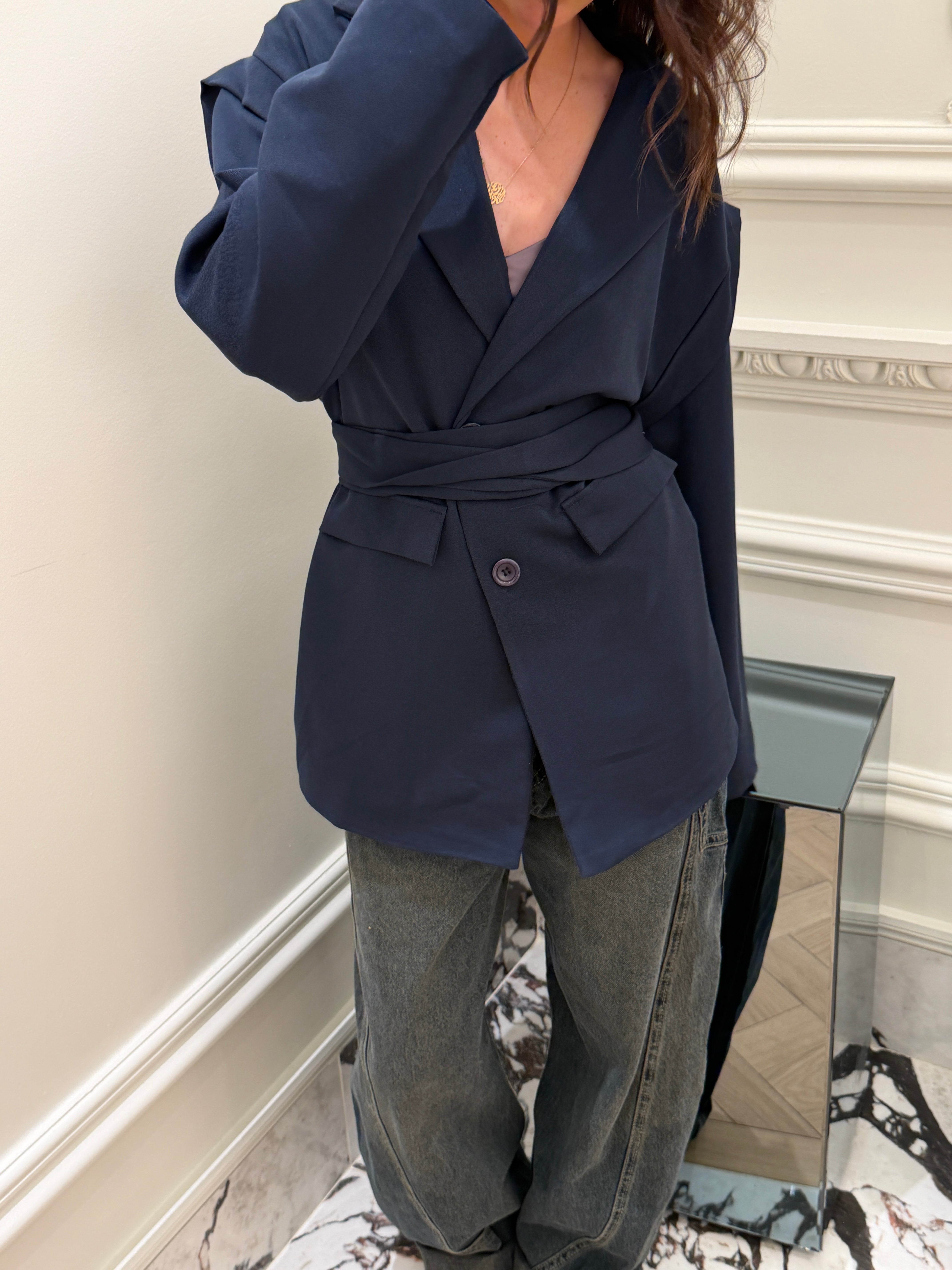 Blazer Ama bleu marine