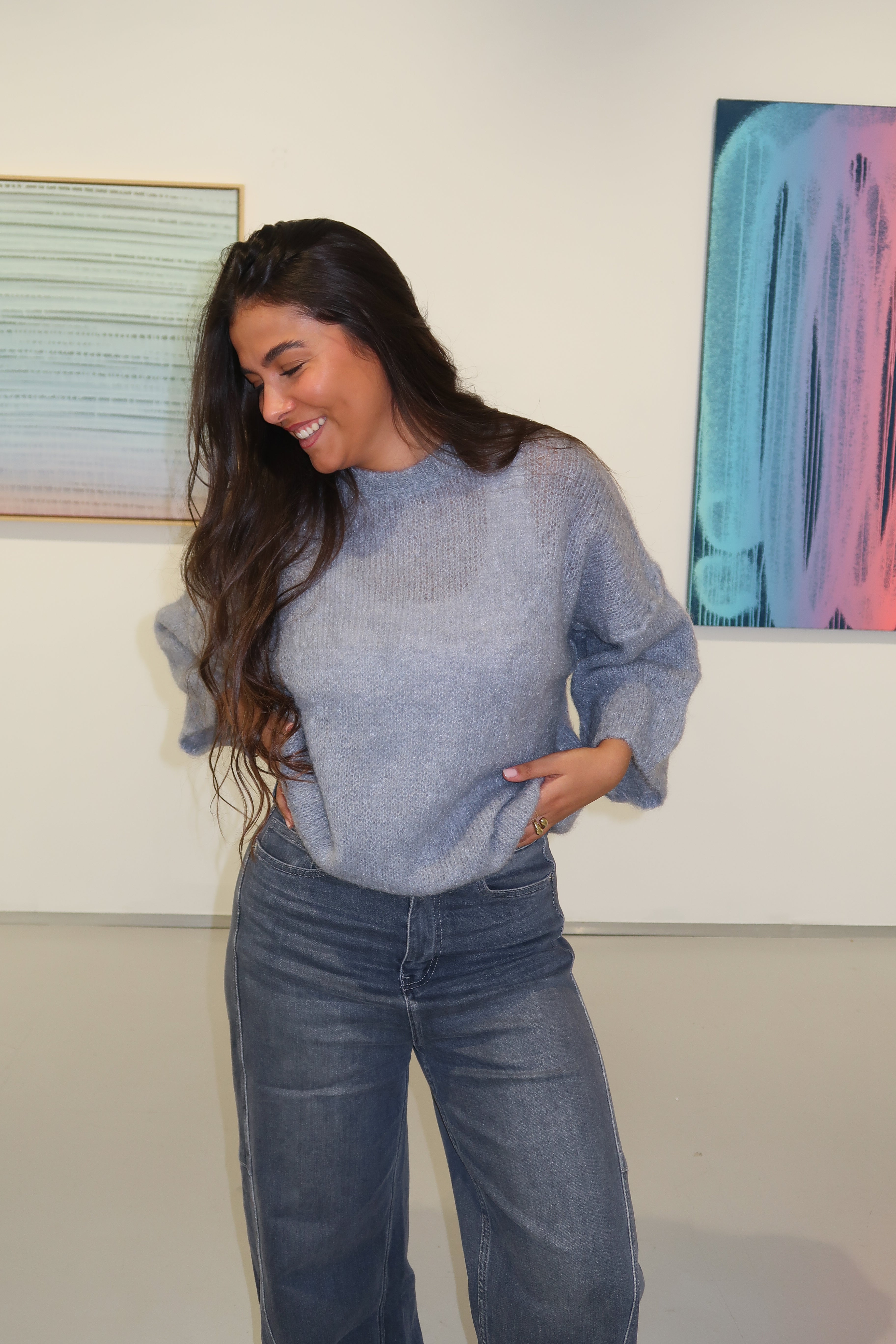 Judith gray mohair sweater