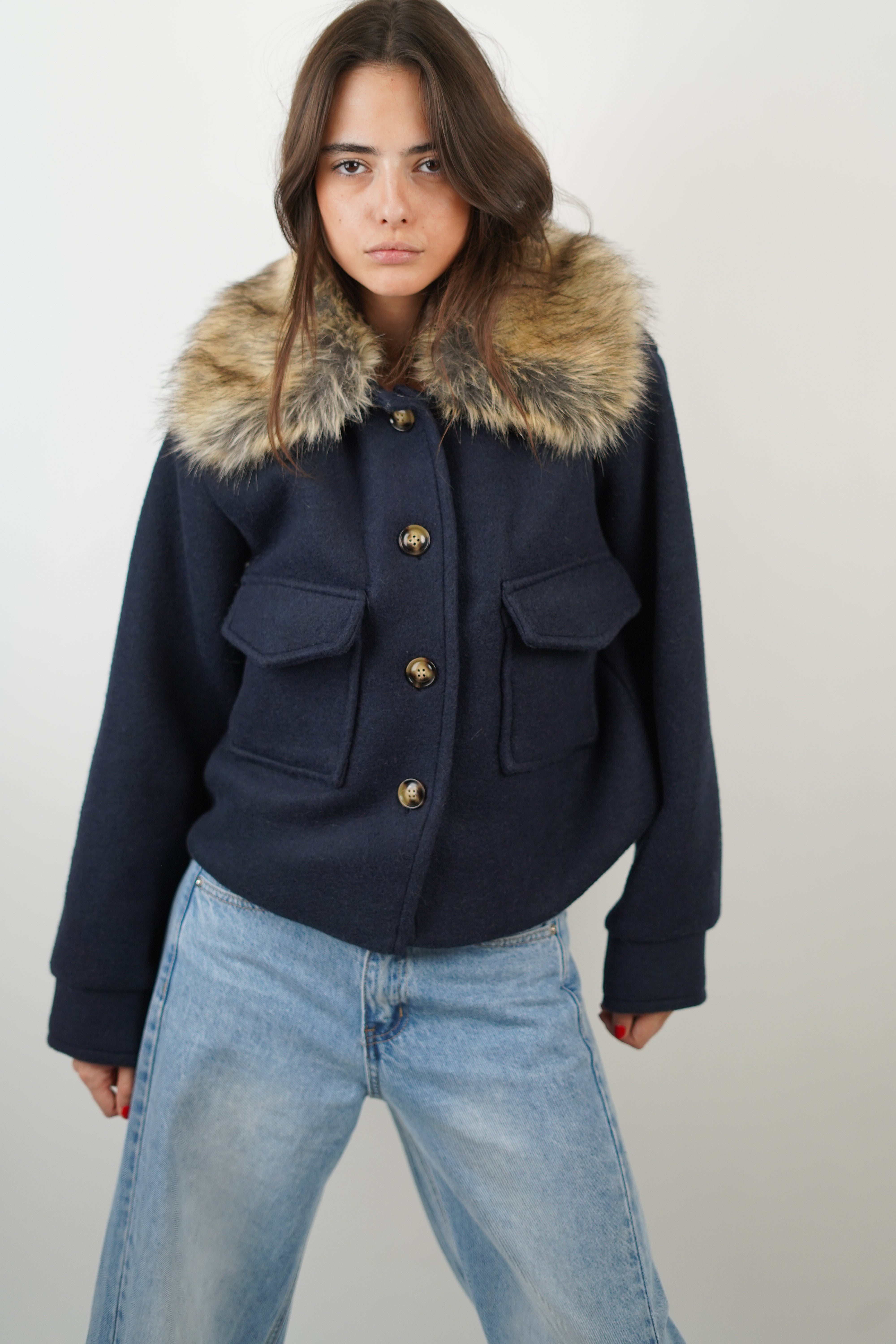 Kara navy blue jacket