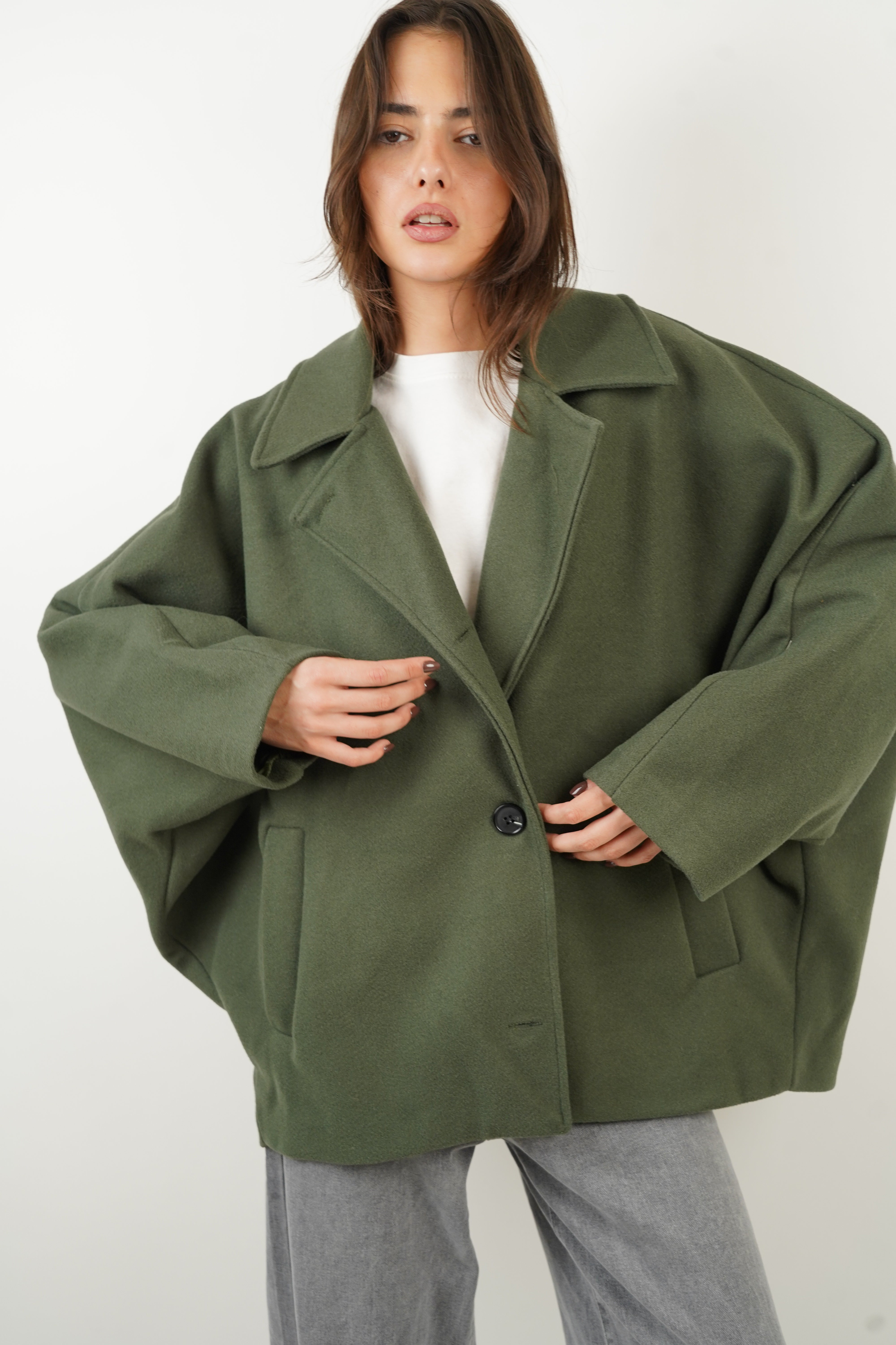 Agathe khaki coat