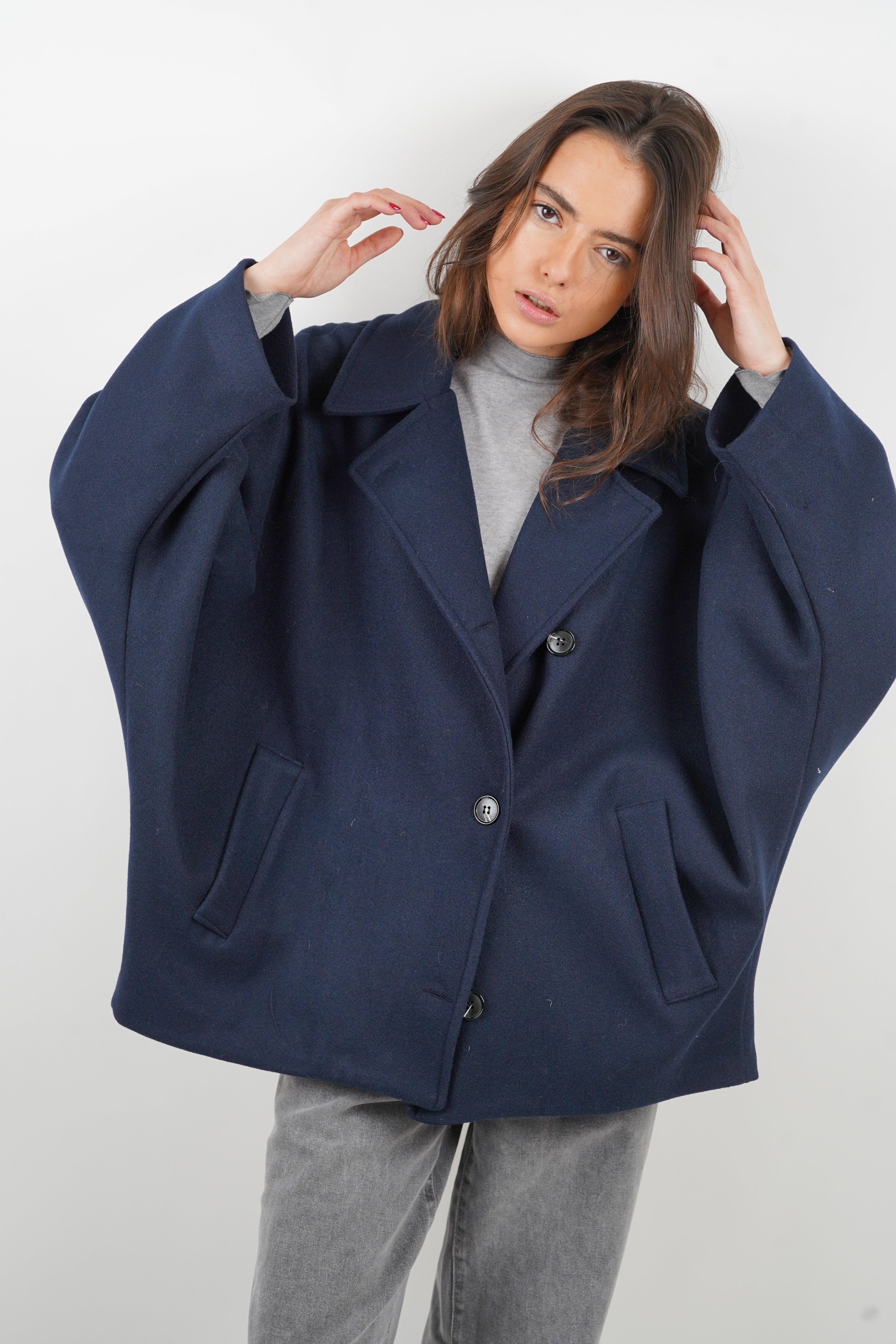 Navy blue Agathe coat