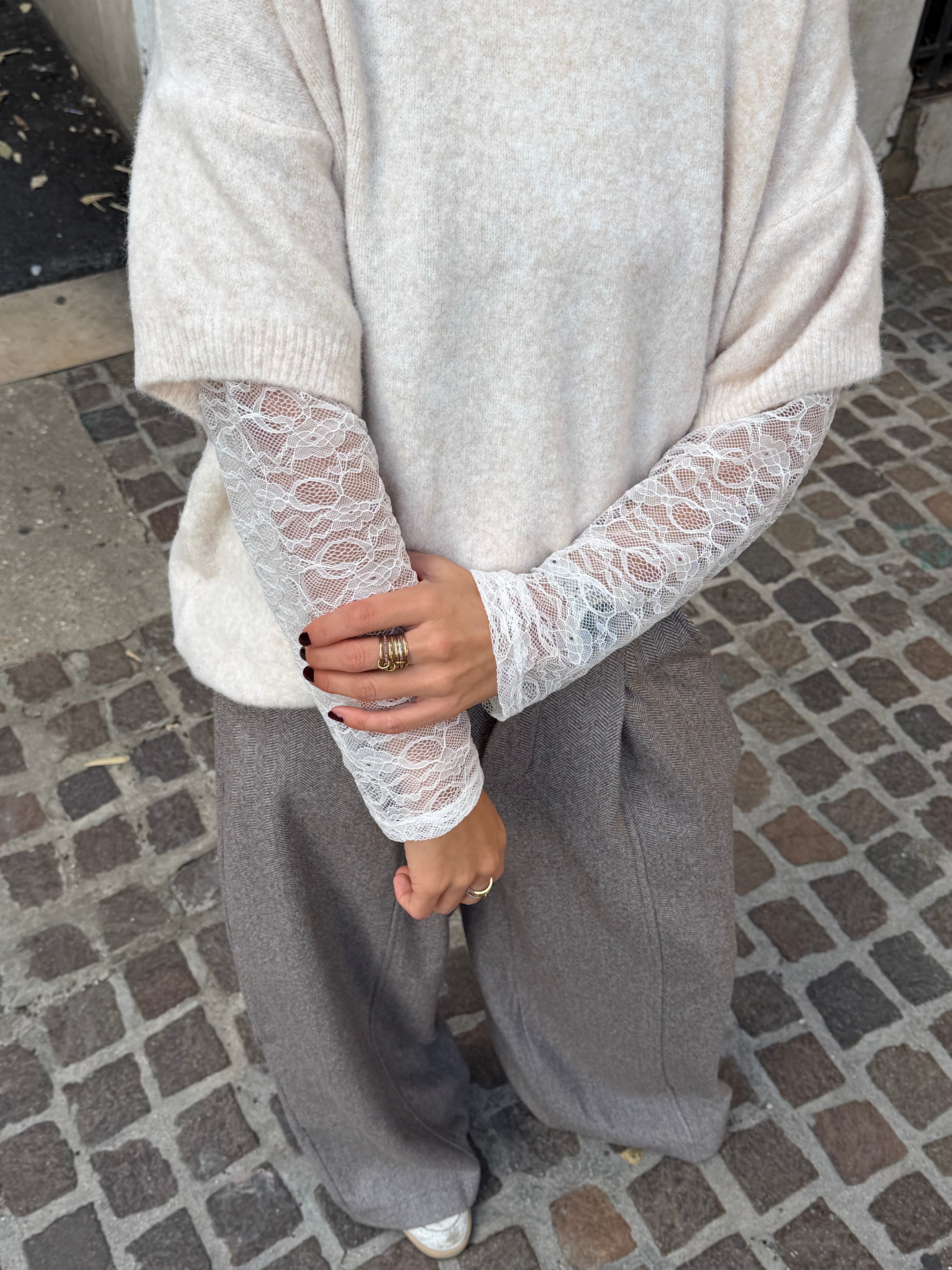 Beige Athena Pullover