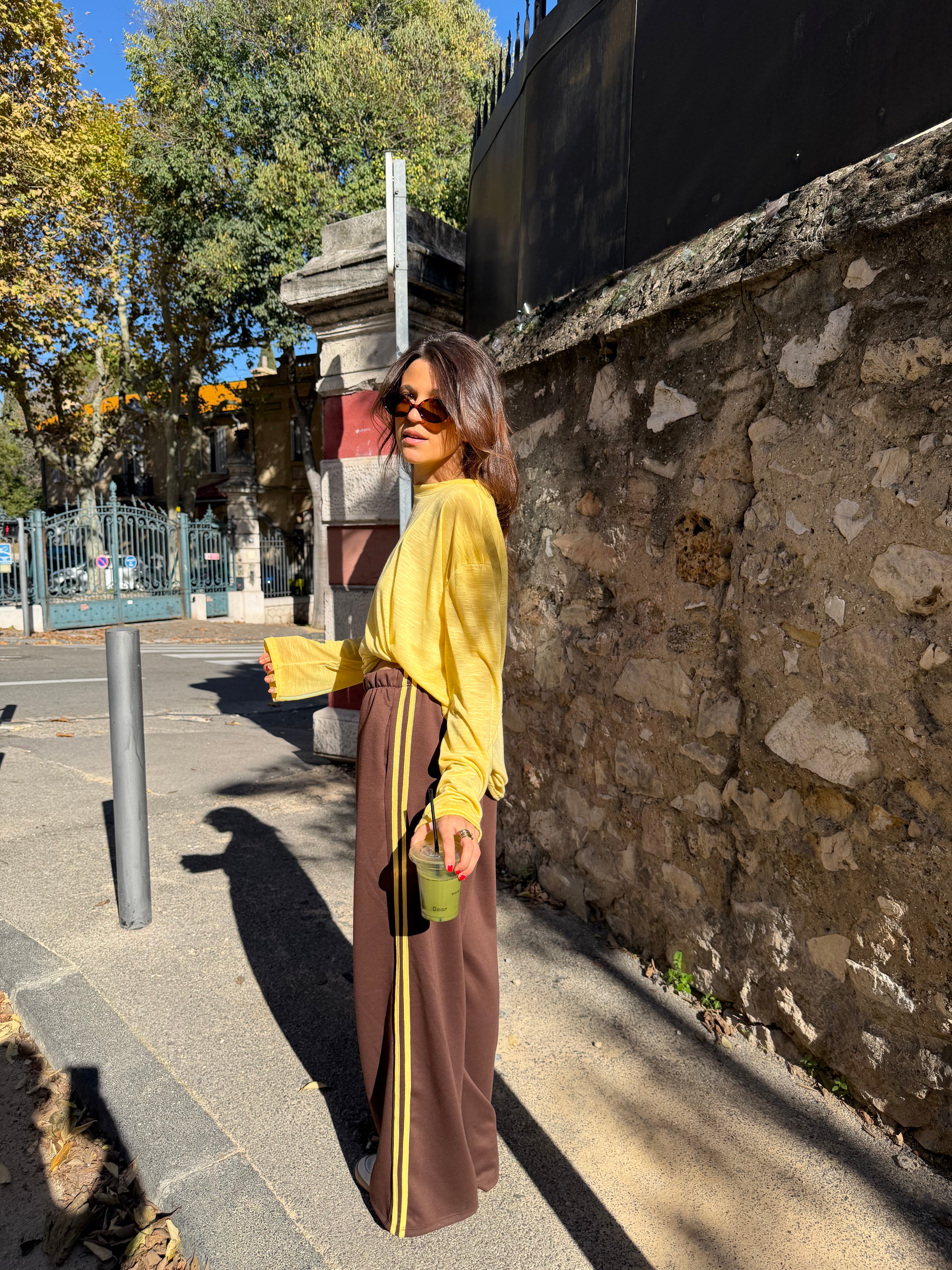 Jogging Ivy marron et jaune