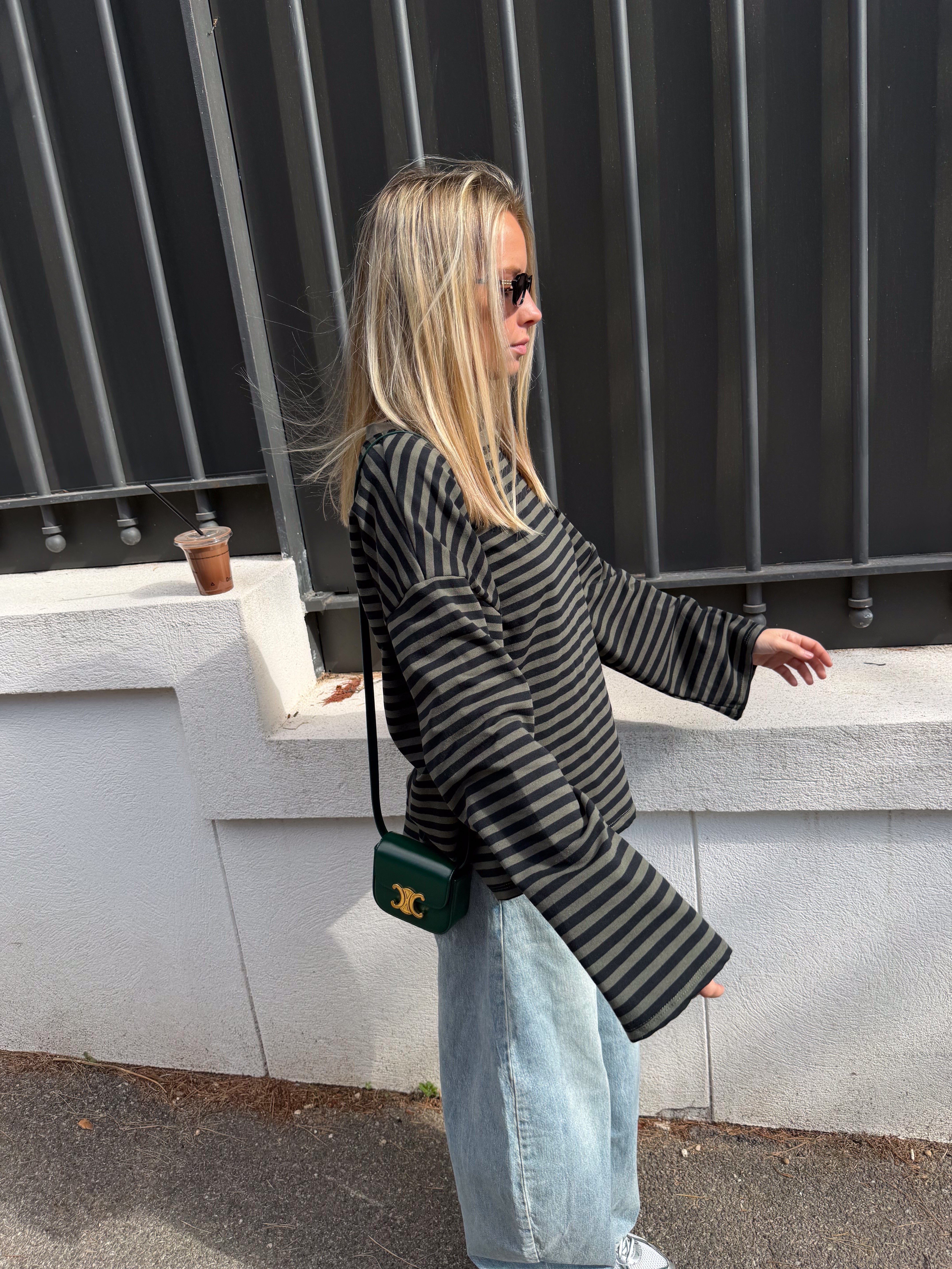 Tee-shirt Océane kaki et noir