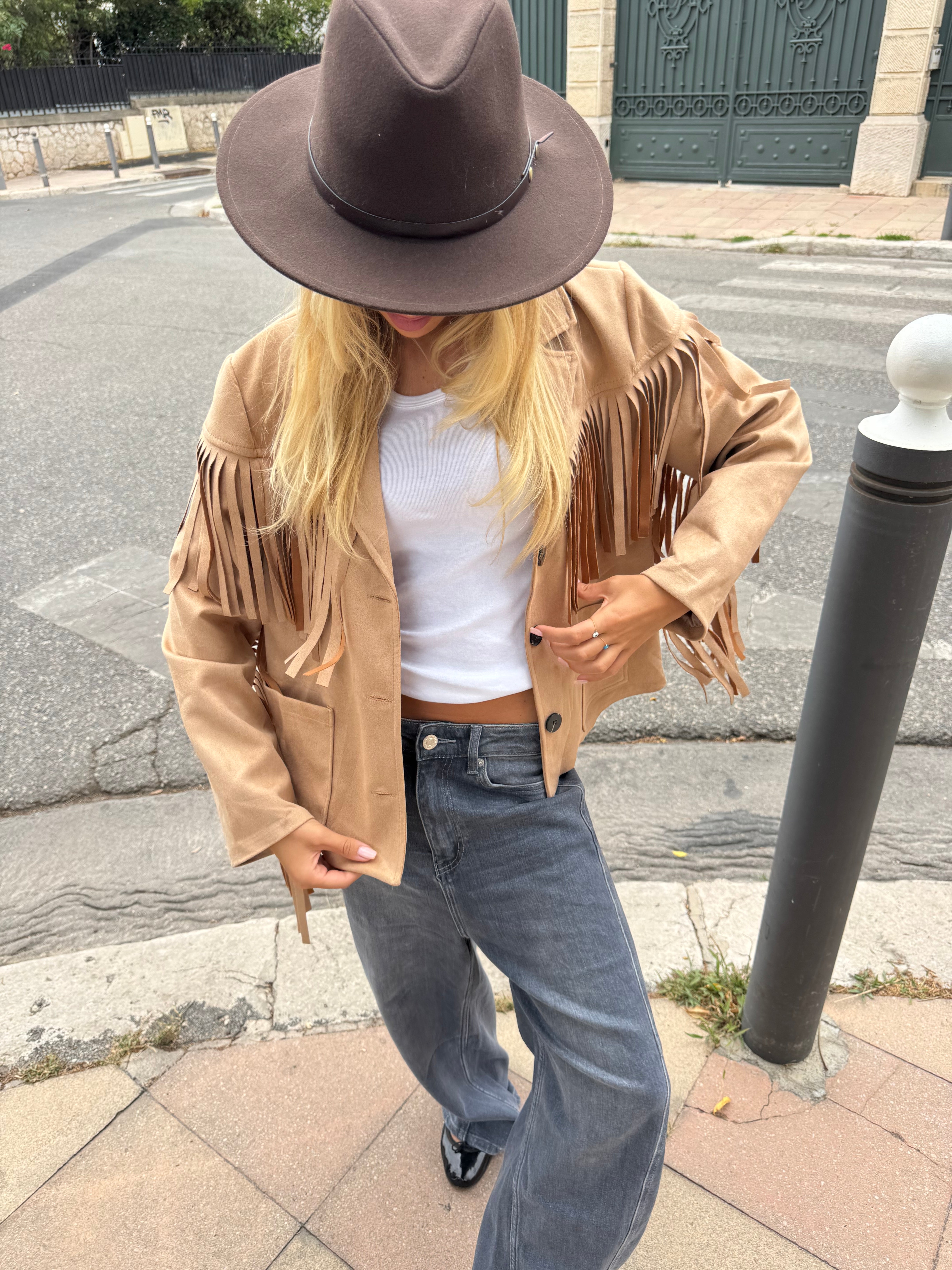 Kamelbraune Jacke Laëticia