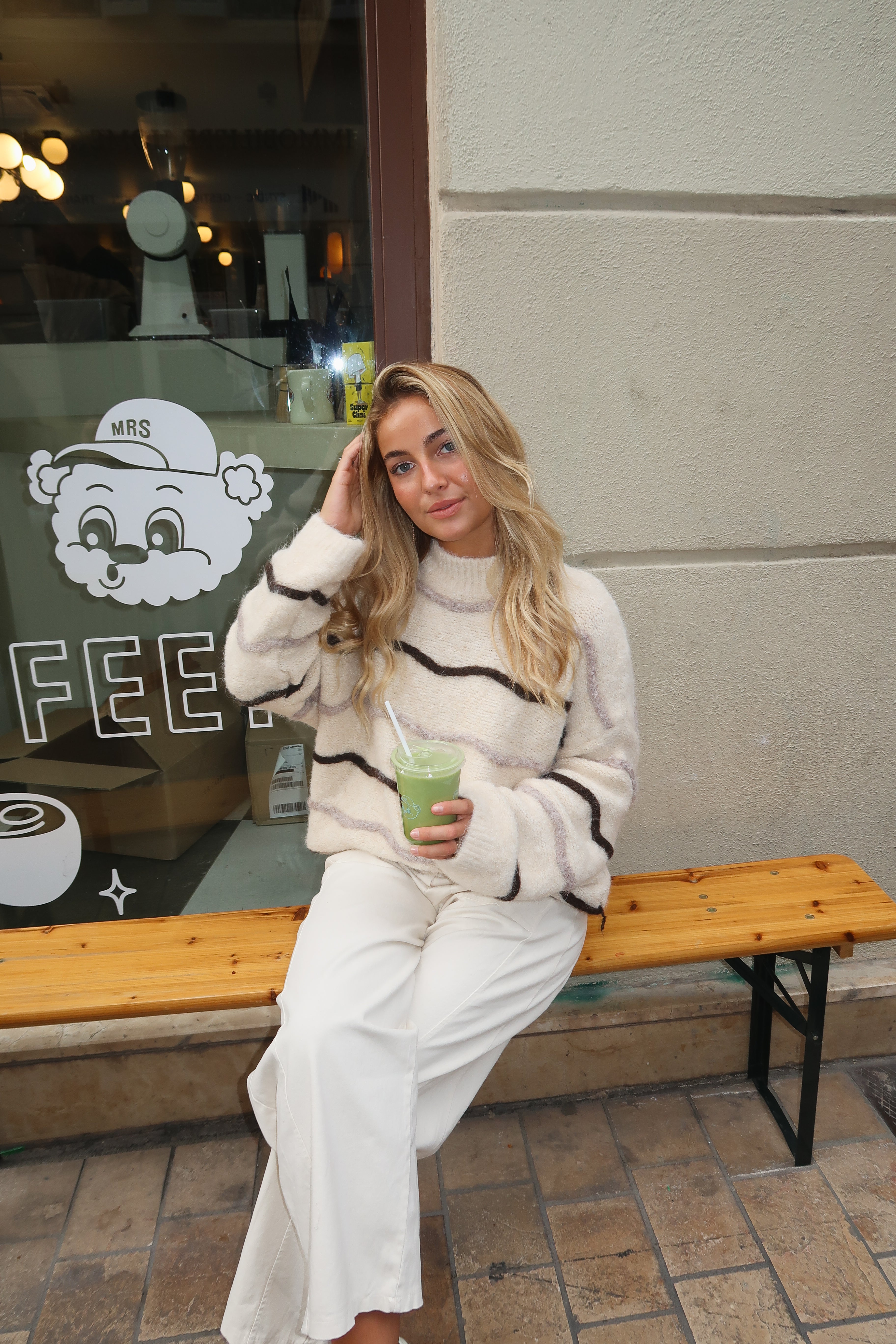 Beigefarbener Pullover Alizée