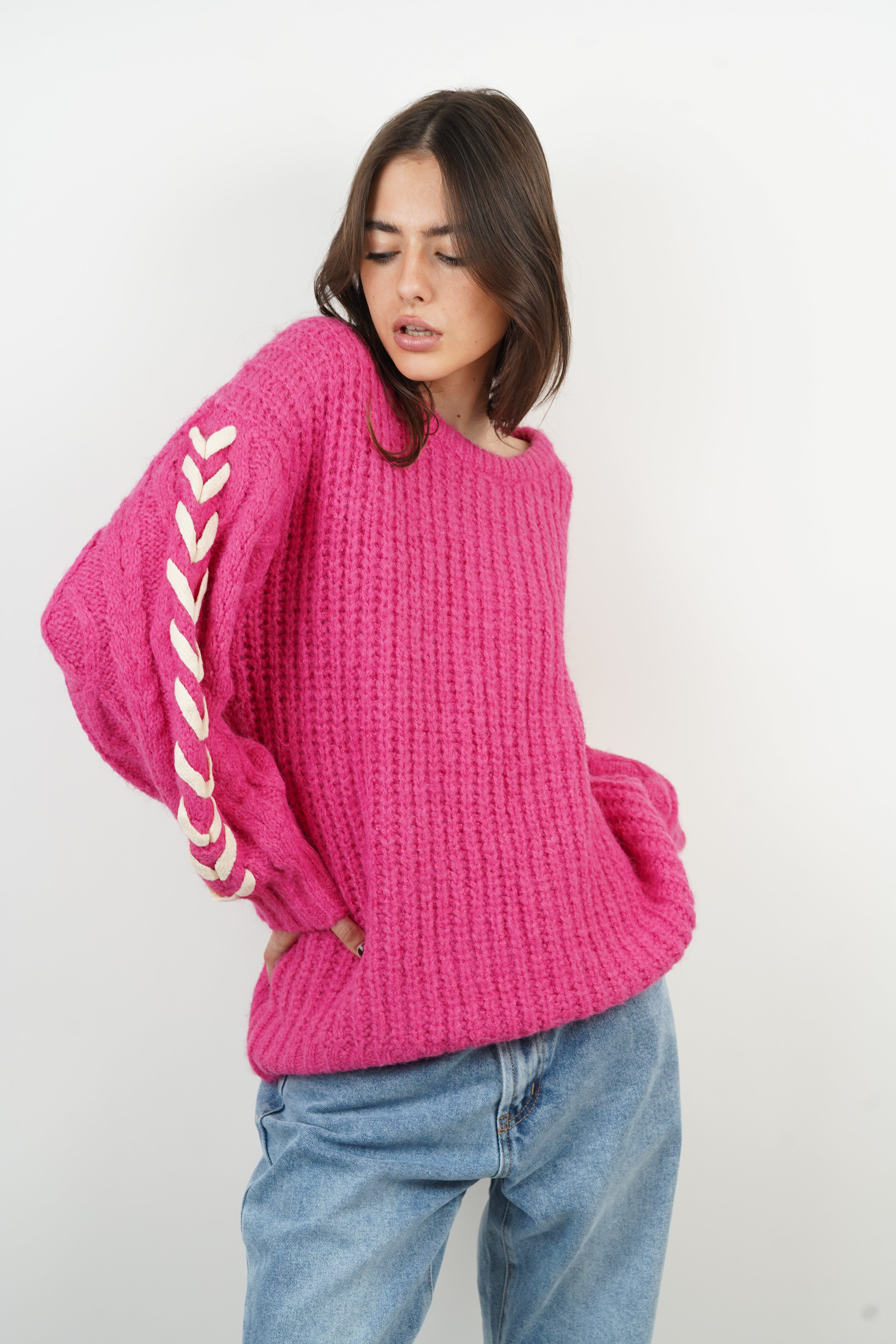 Pull en laine Emma rose