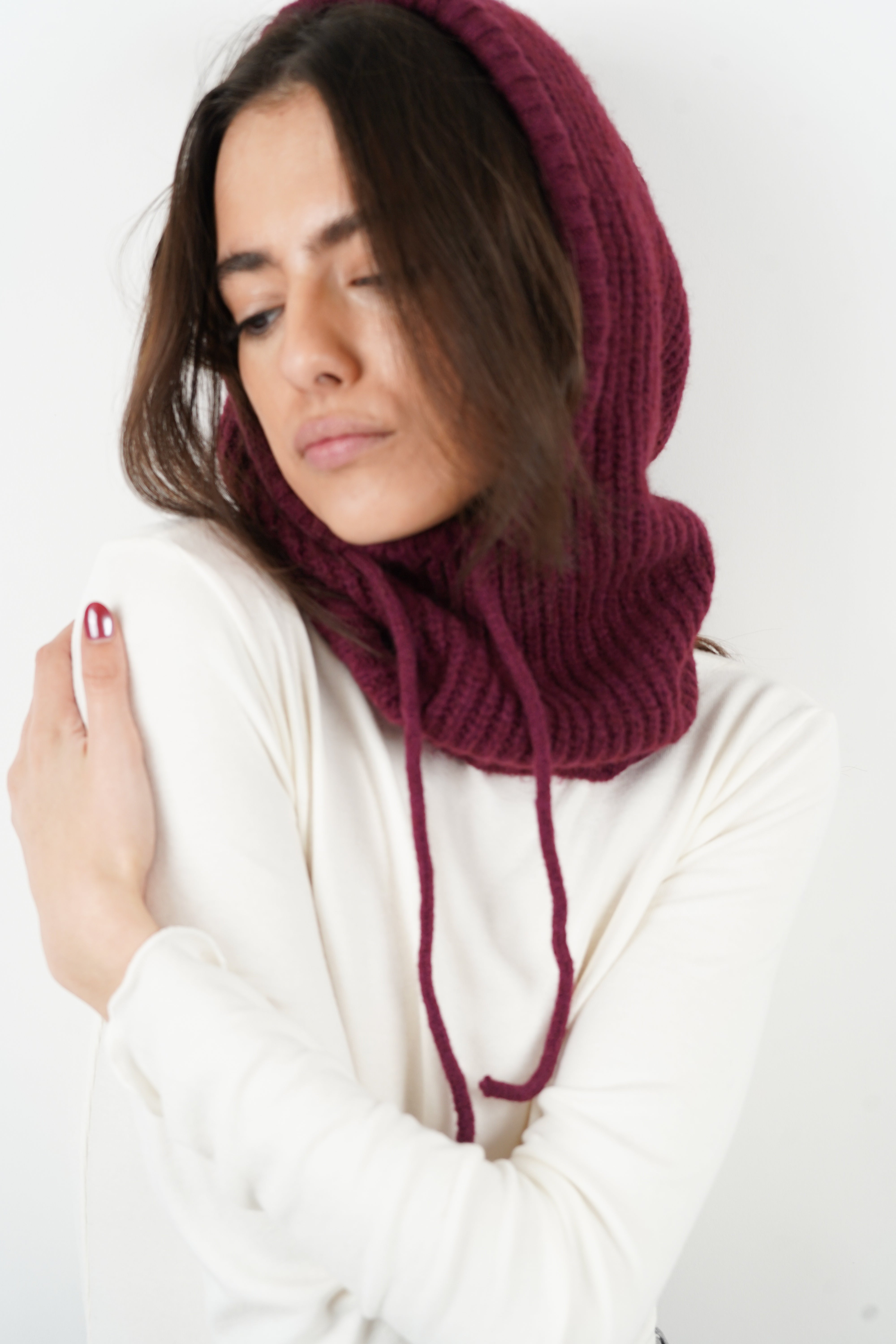 Diana Burgundy Balaclava