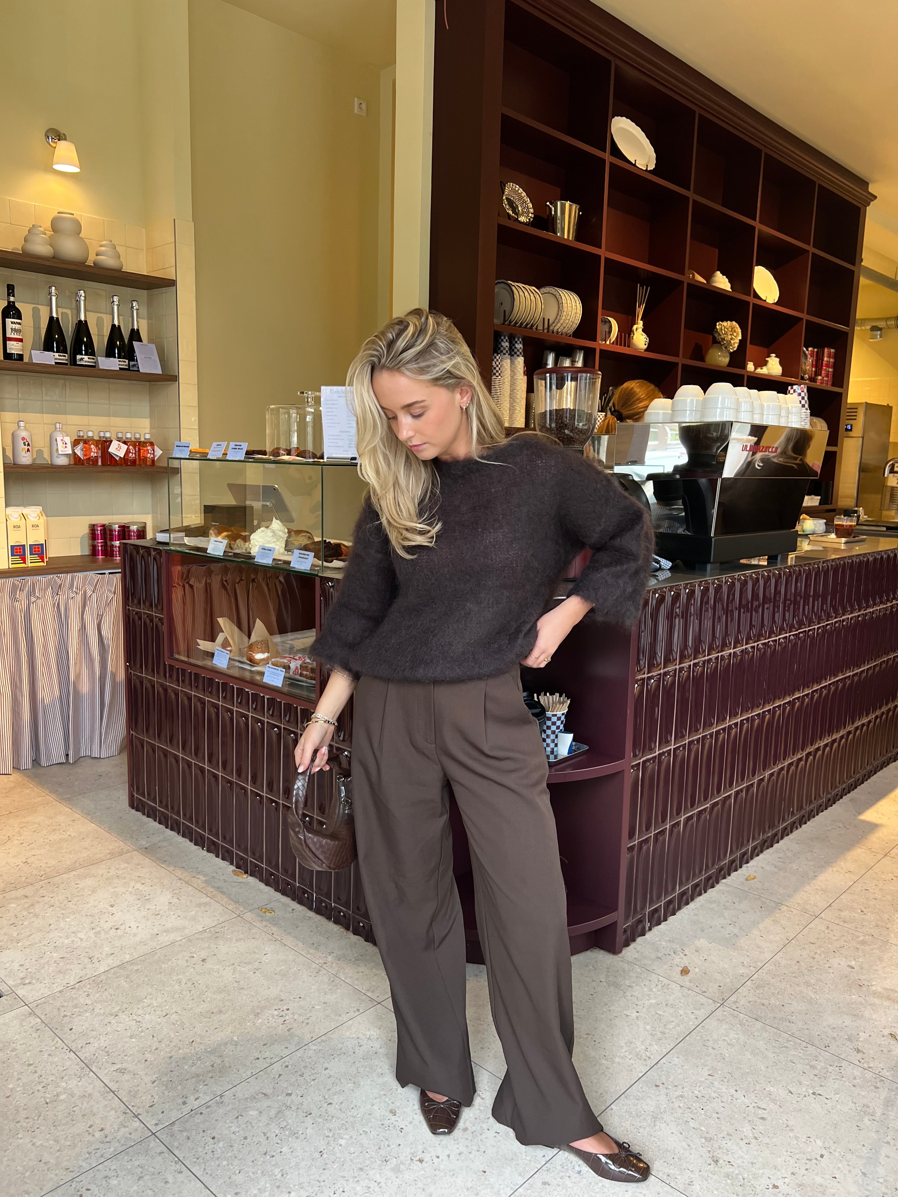 Jodie 80% Mohair Brown Sweater