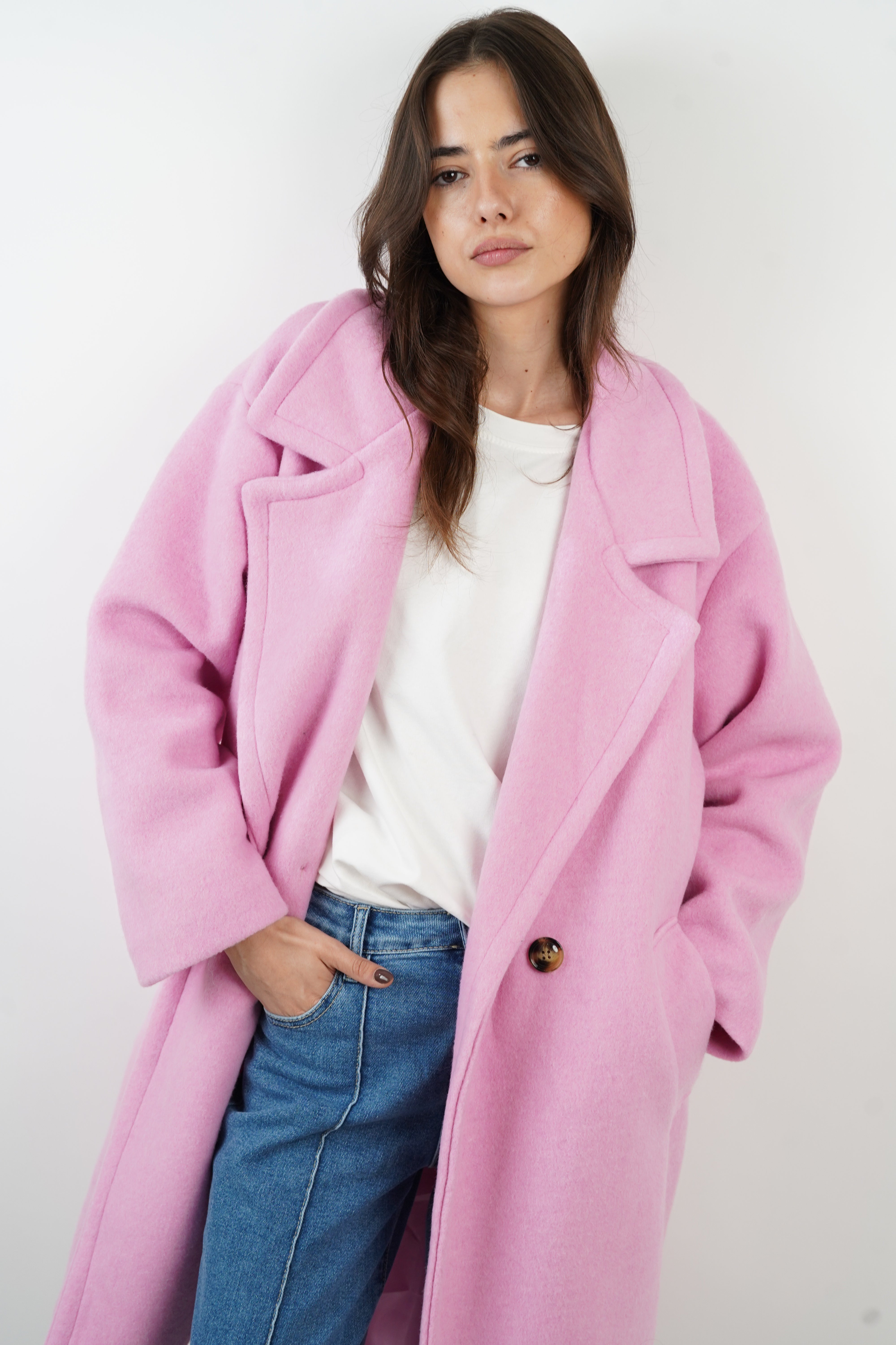 Manteau Helena rose