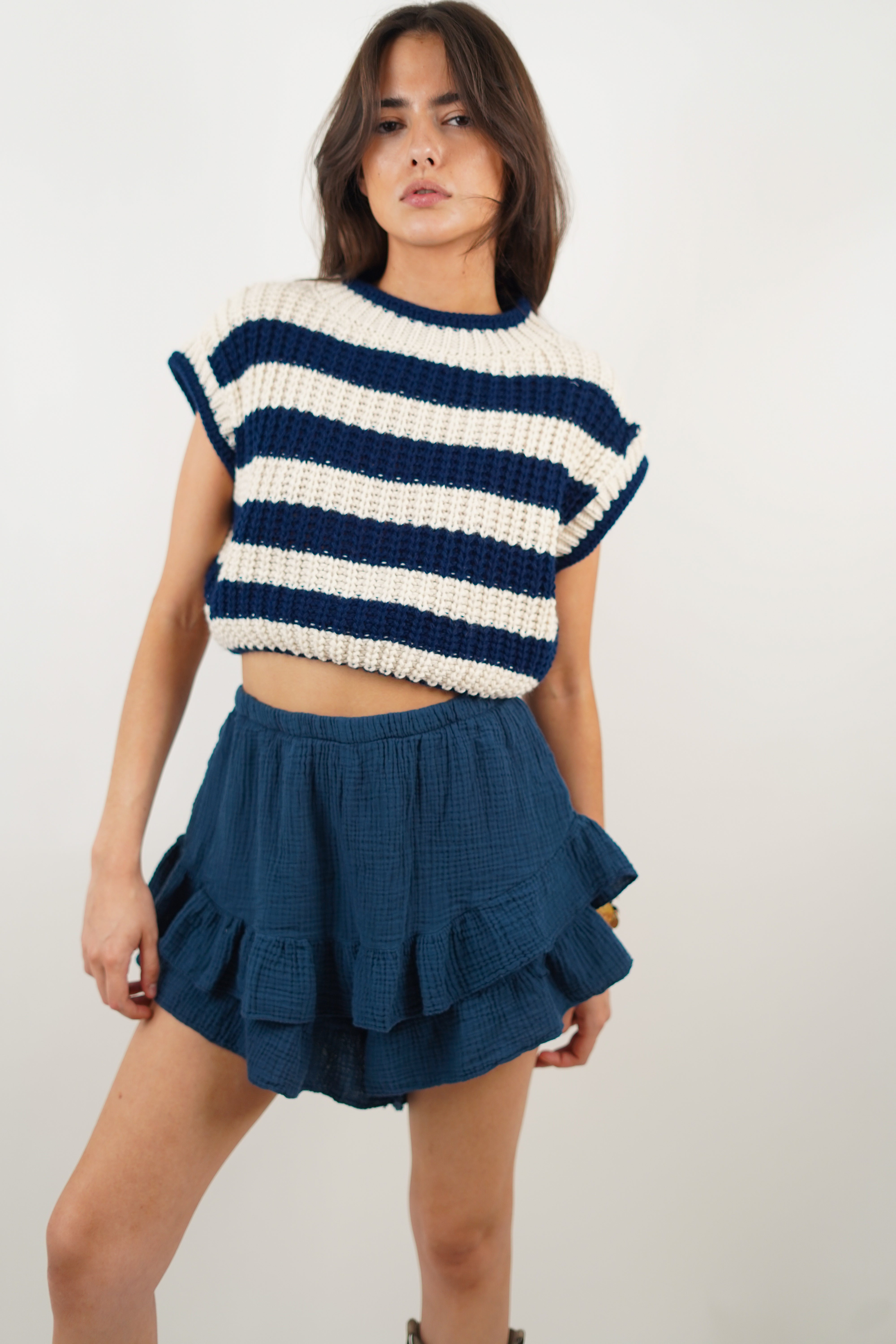 Lana Navy Blue Skort