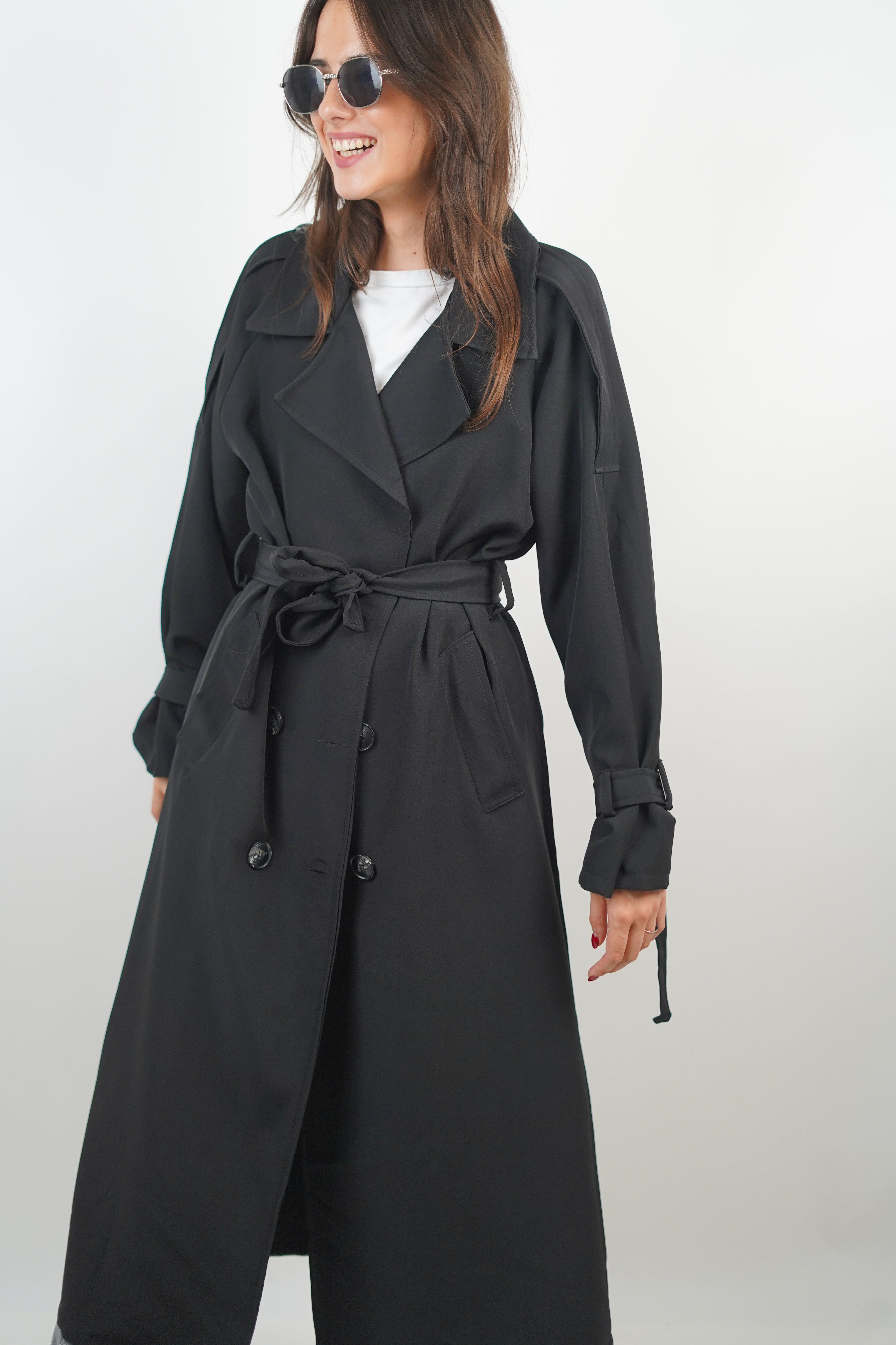 Lola schwarzer Trenchcoat