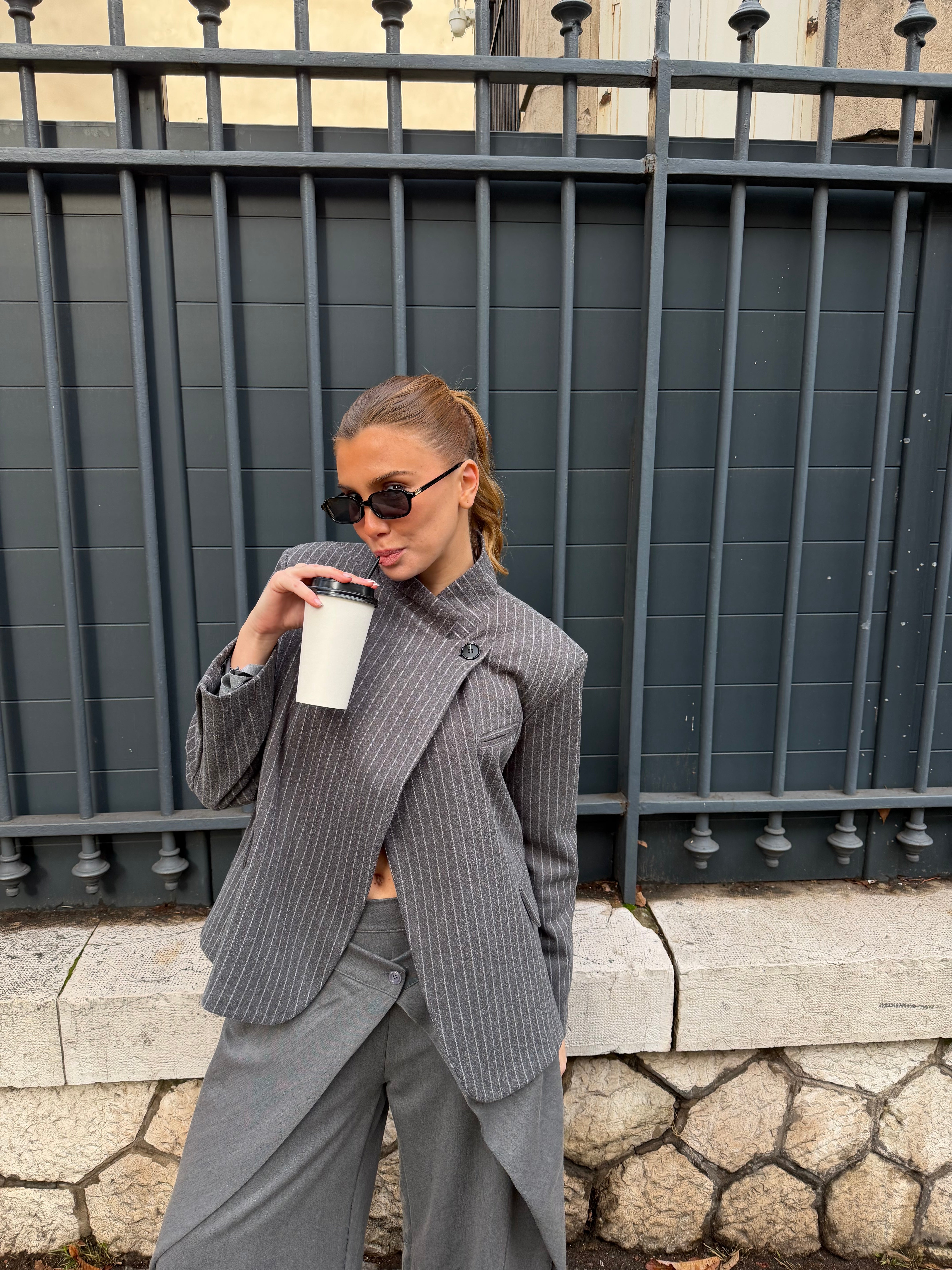 Blazer Naomi gris clair