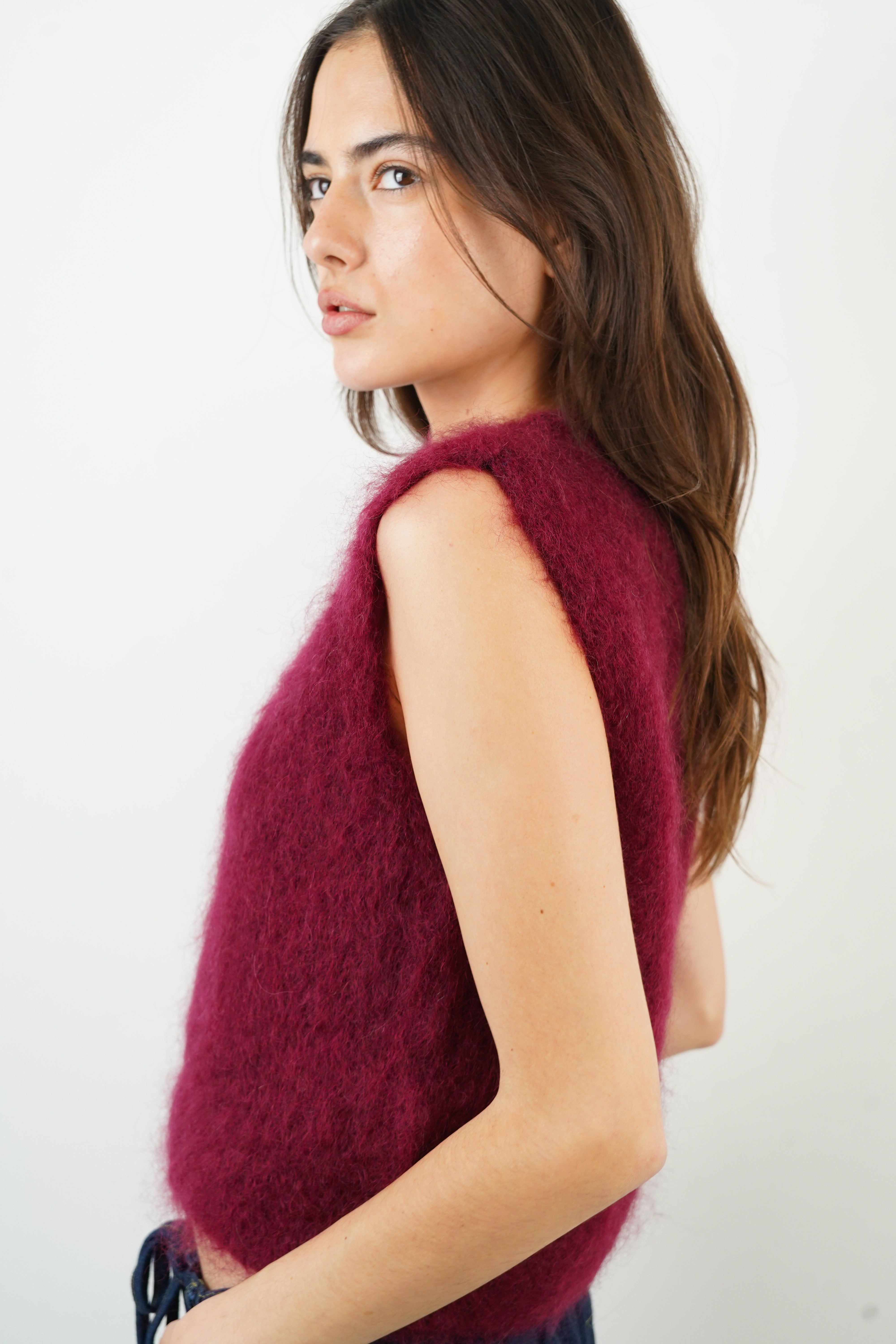 Pull mohair Jesse bordeaux