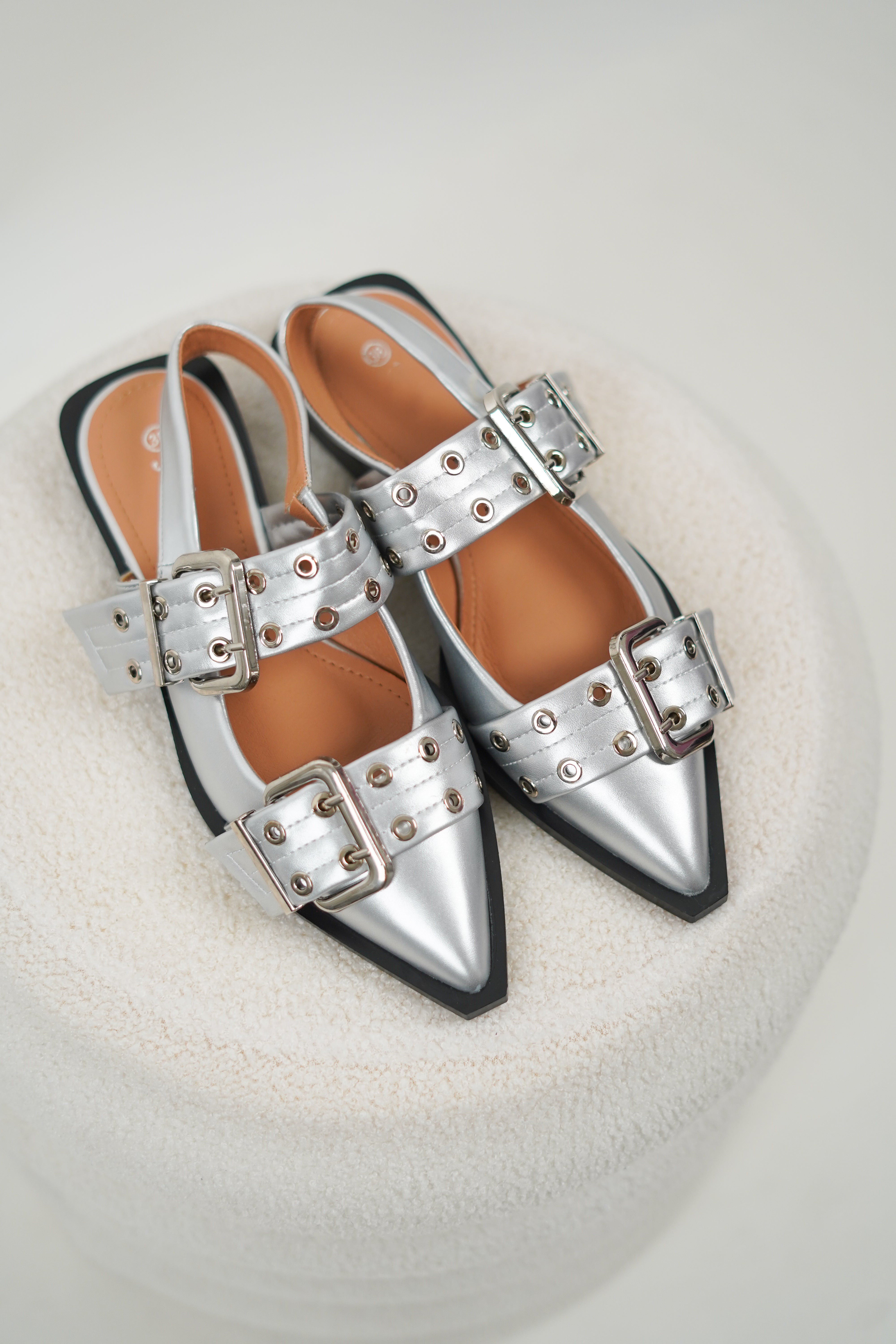 Louna silver ballerinas