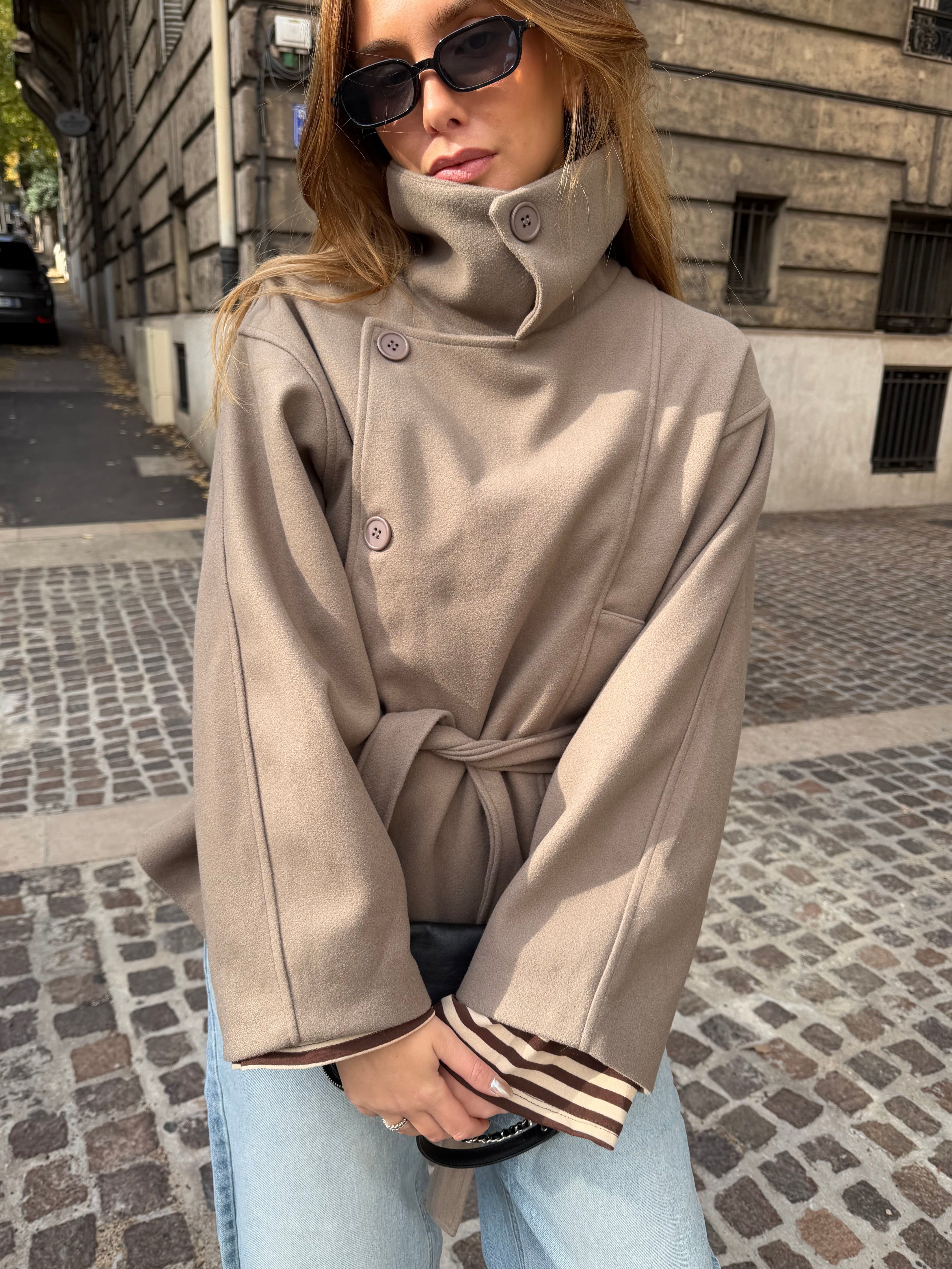 Manteau Roxane taupe
