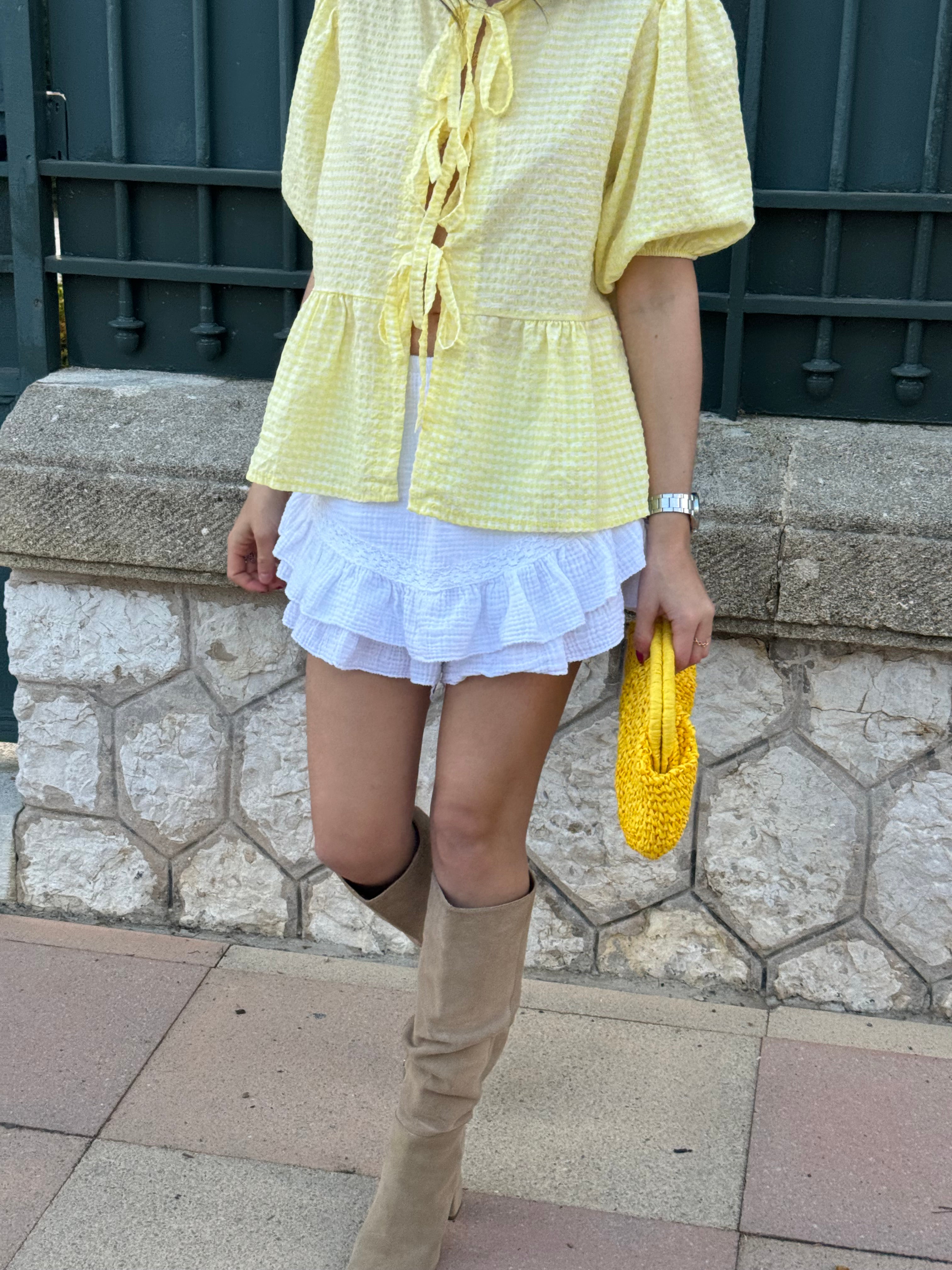 Yellow Vichy Blouse