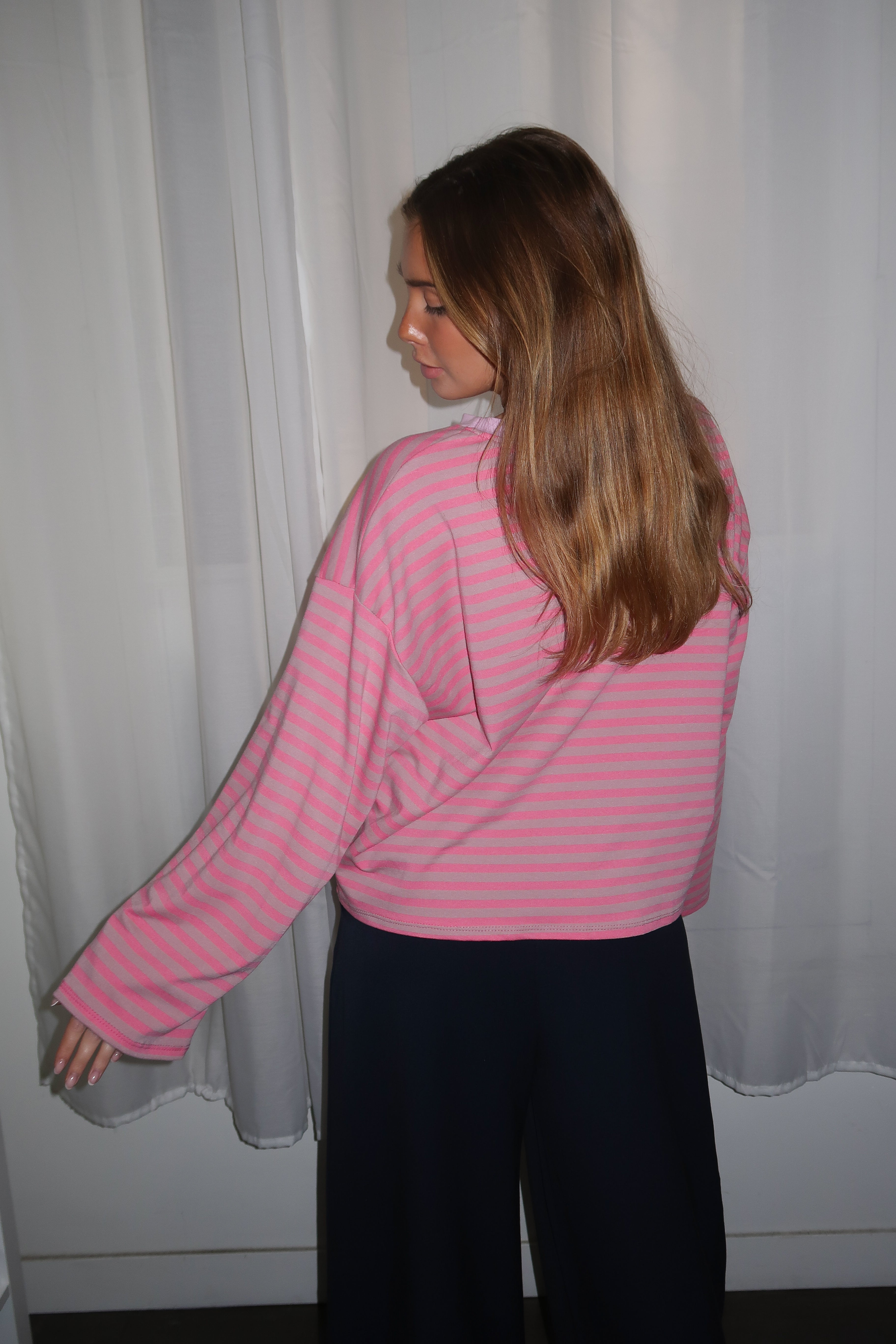 Océane pink and taupe t-shirt