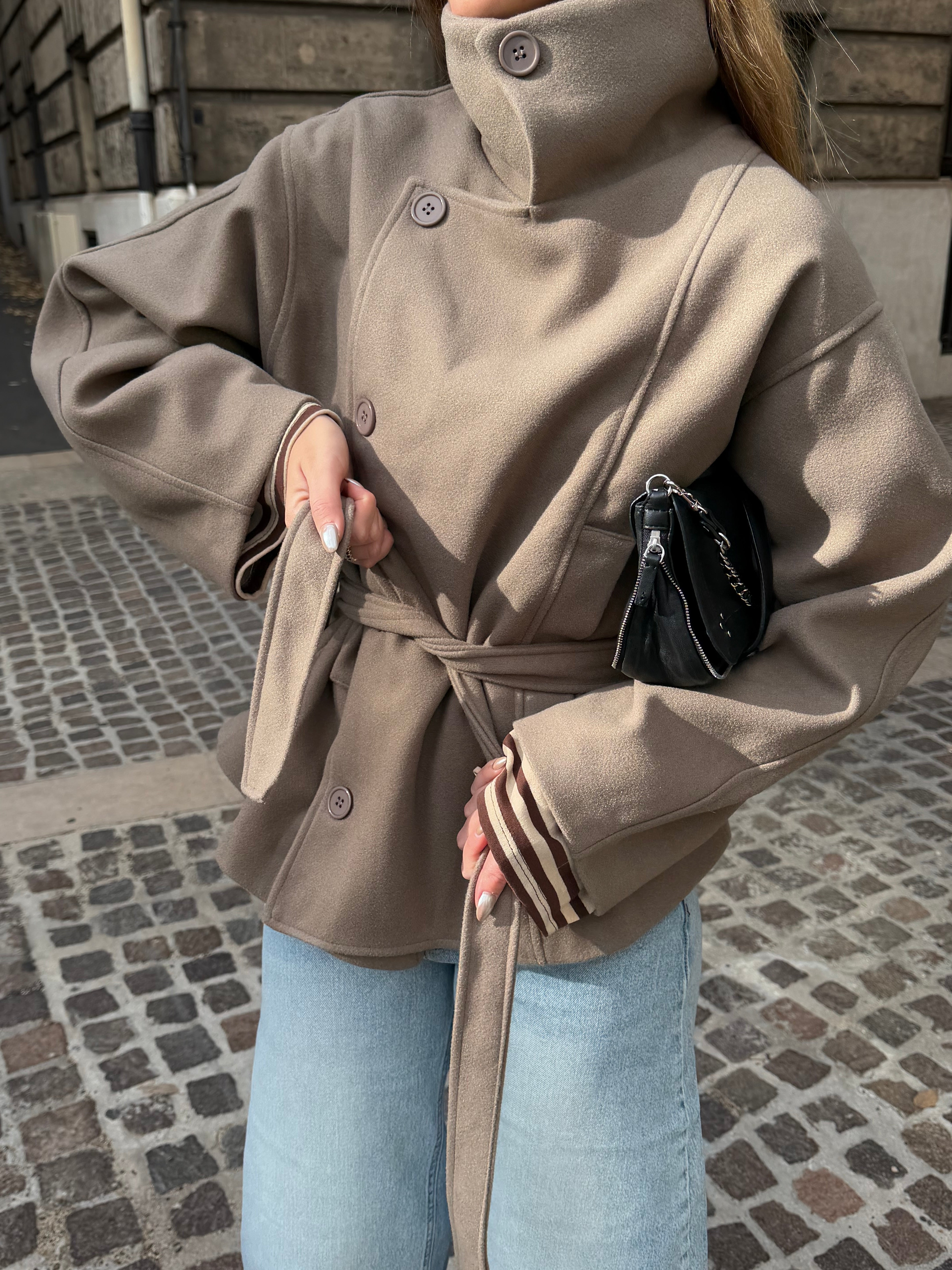 Roxane taupe coat (08/12)