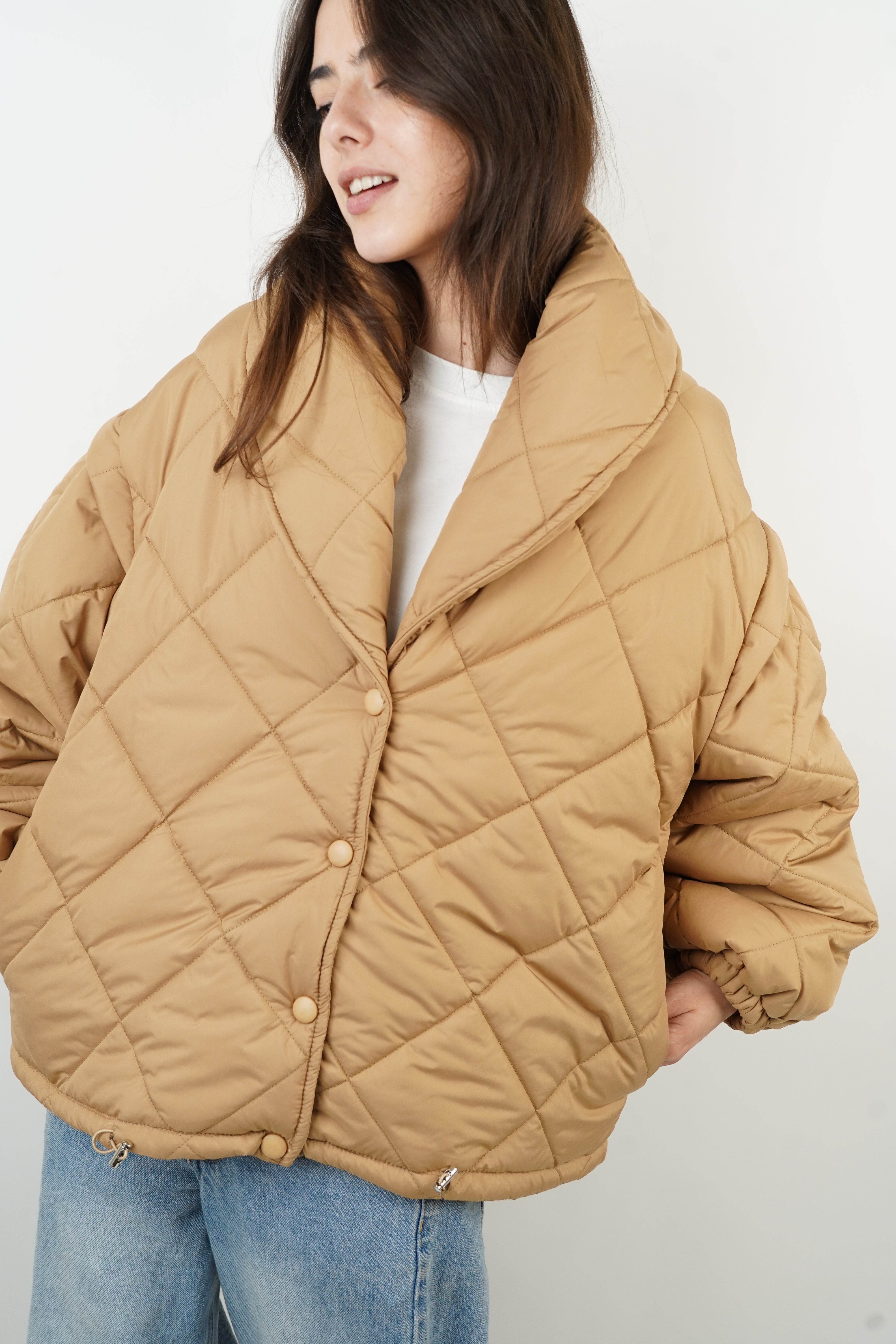 Eve camel down jacket