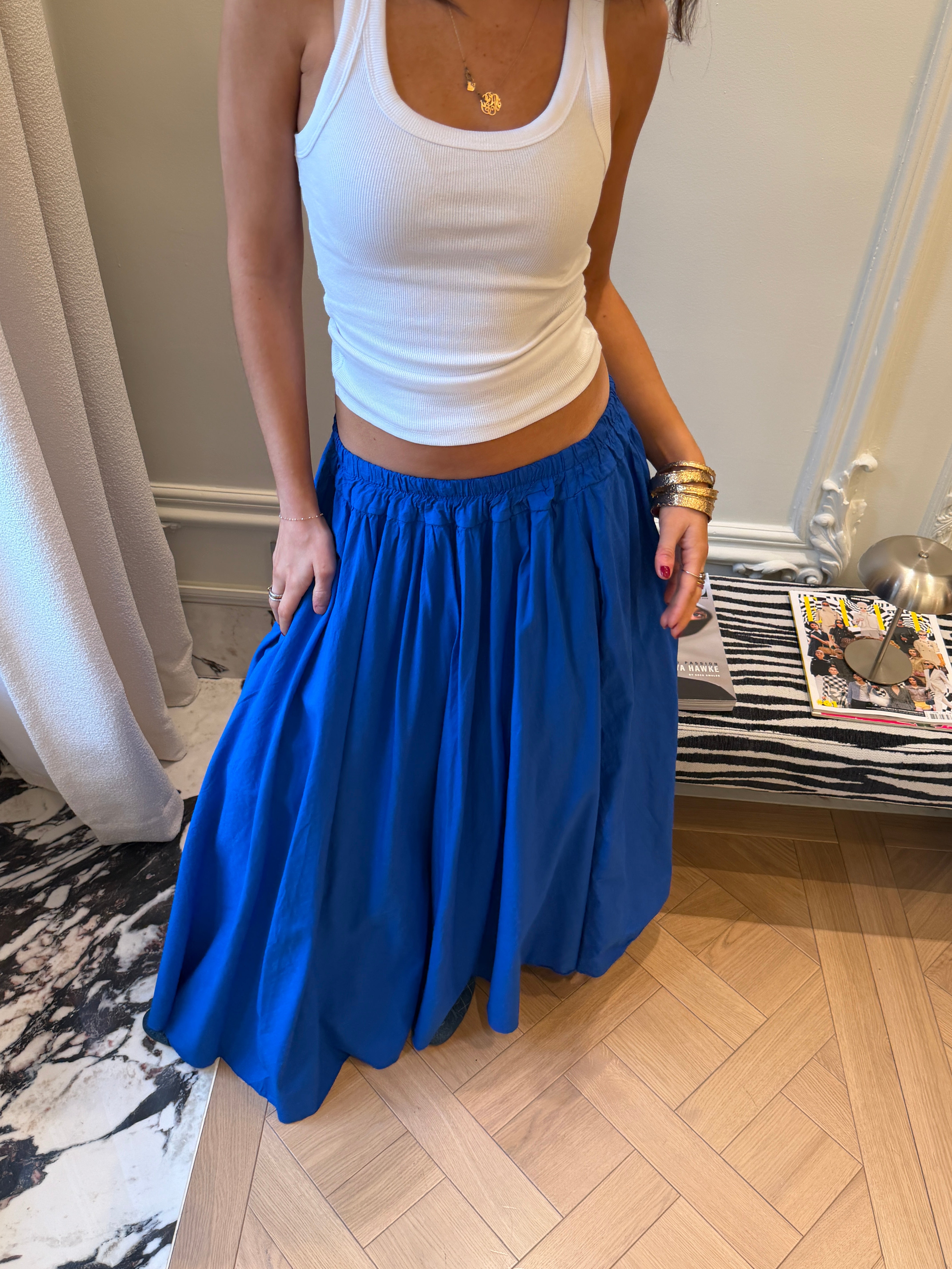 Jupe Martine bleu roi