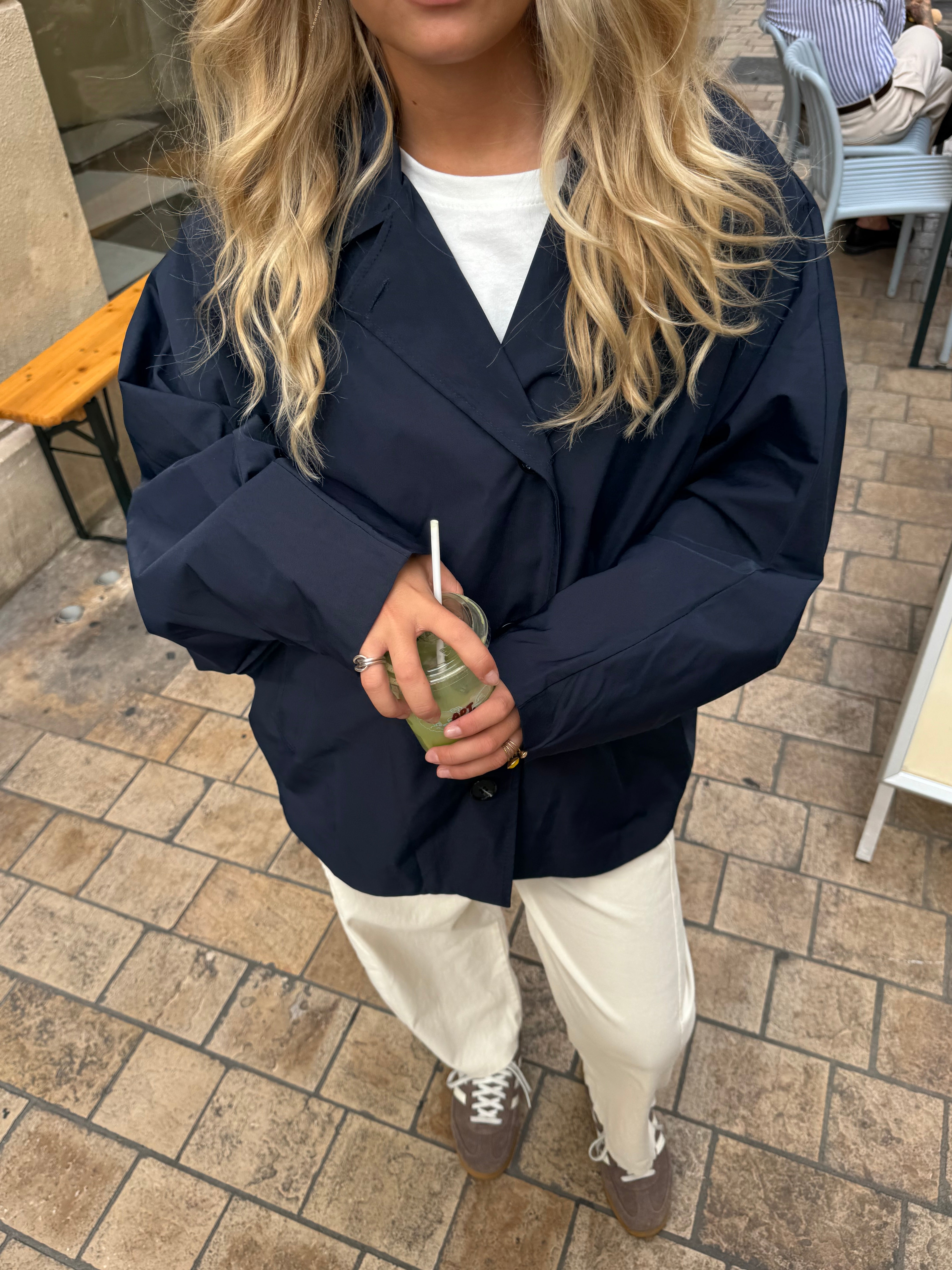 Marineblauer Trenchcoat Ella