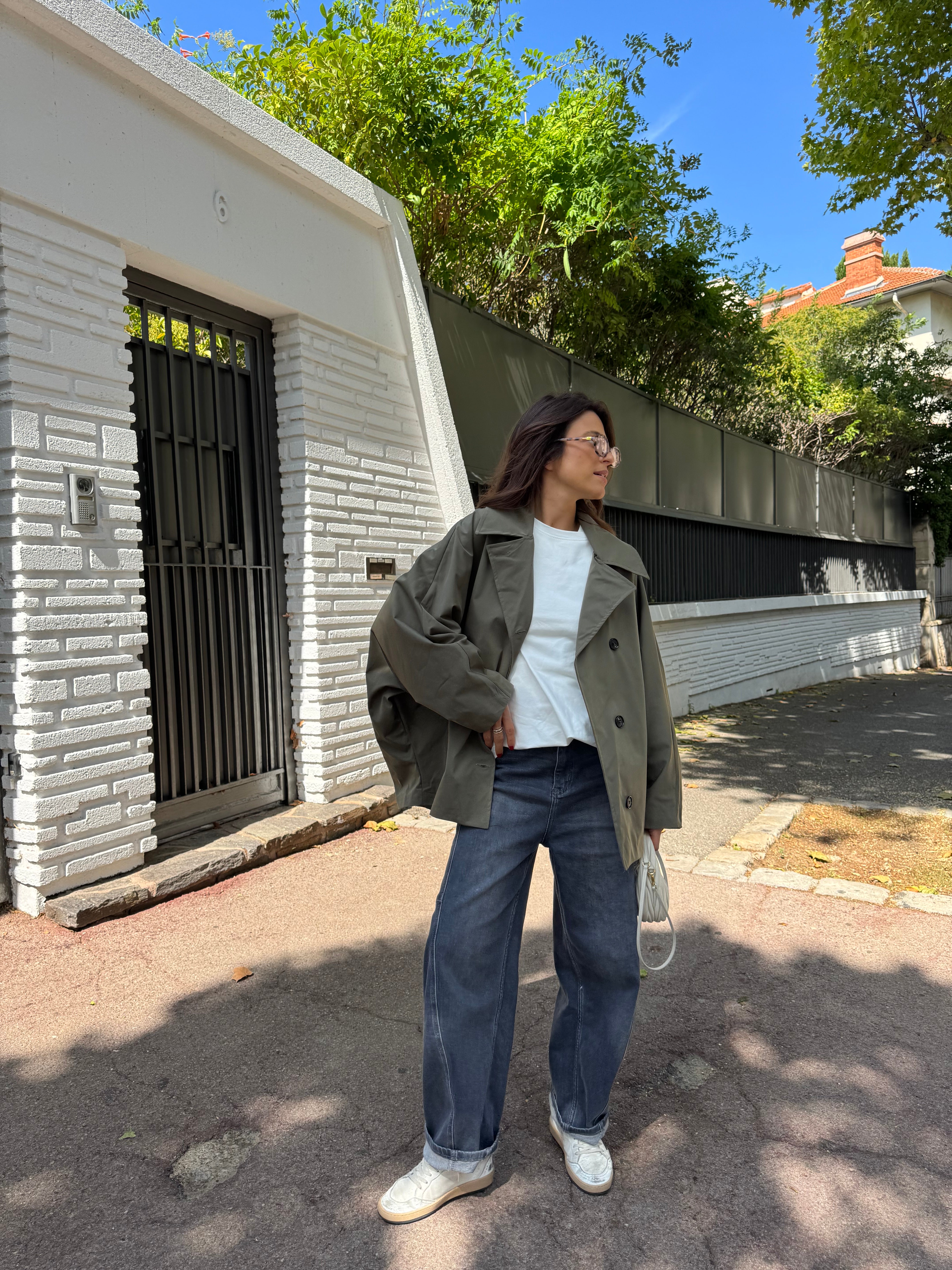 Ella khaki trench coat