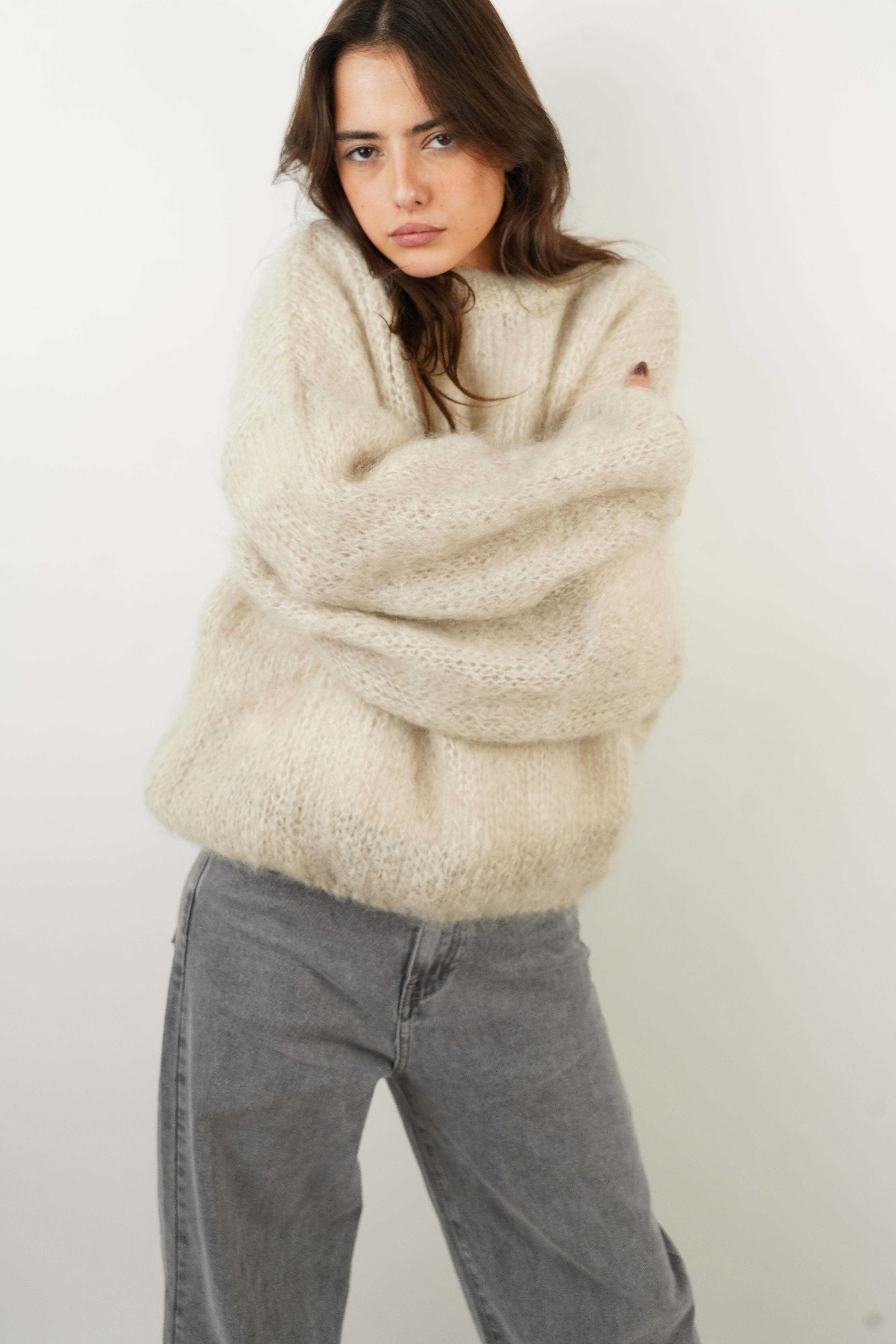 Pull Dina mohair beige