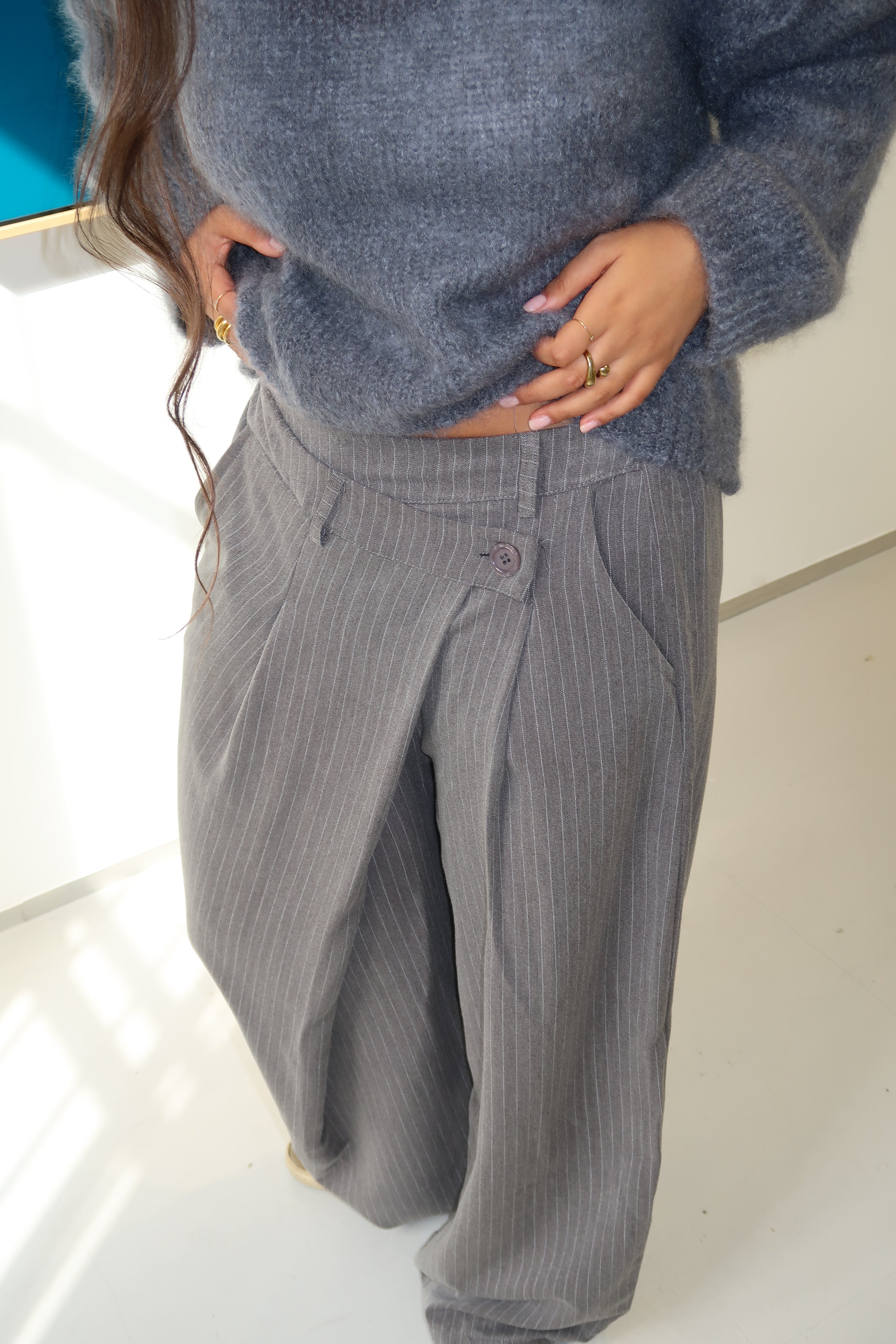 Bennie gray striped pants
