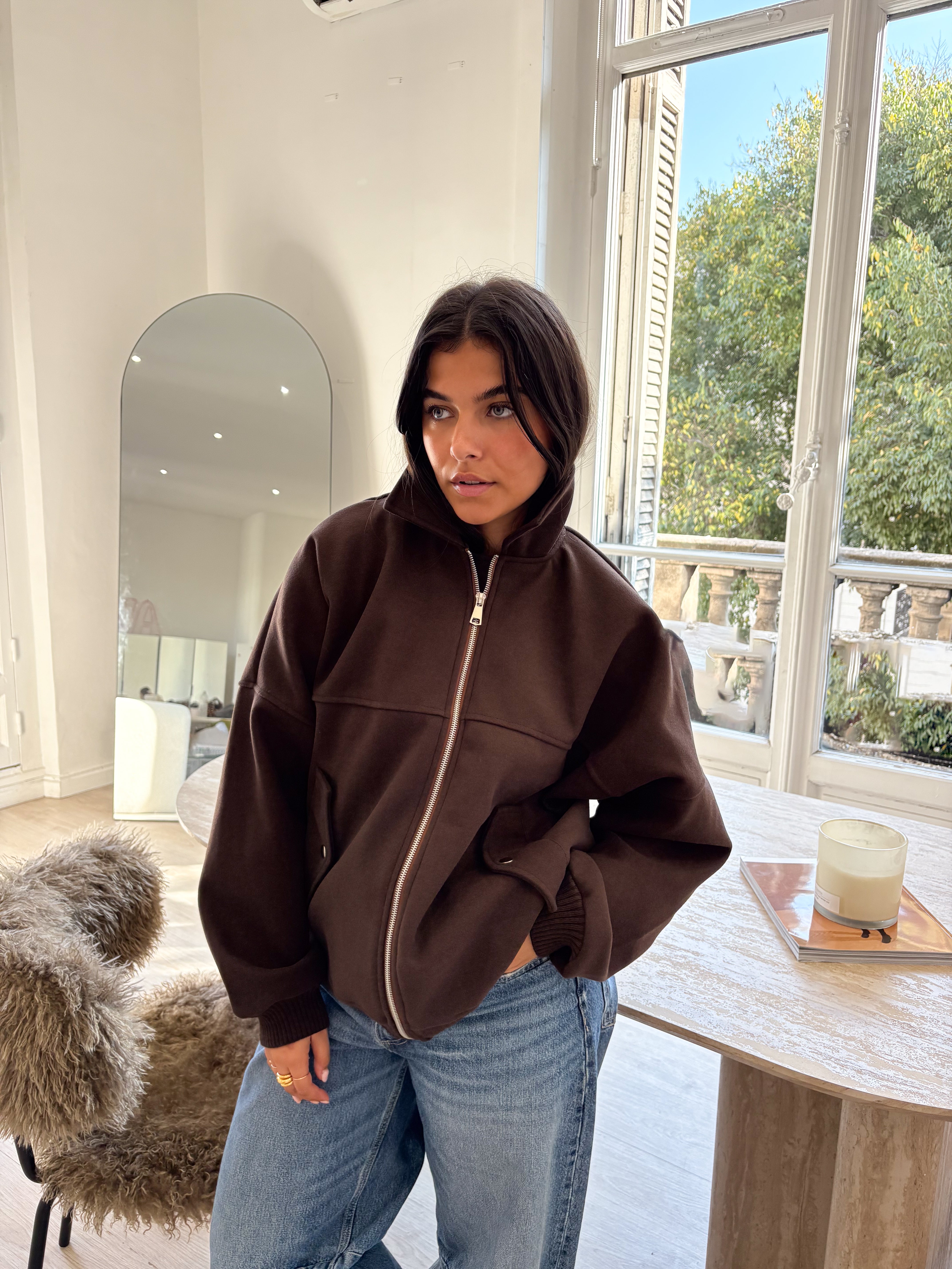 Bomber Angelina marron