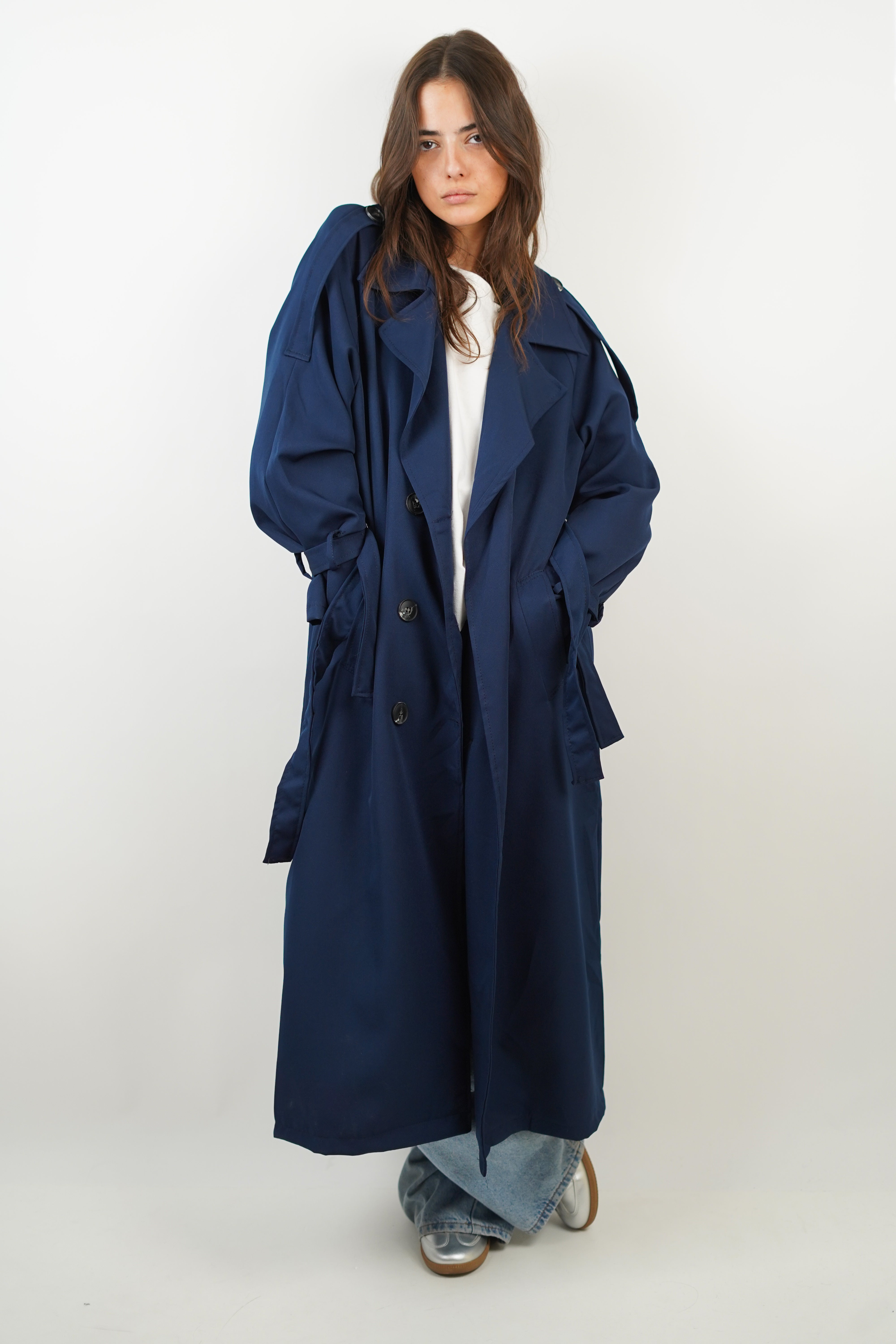 Marineblauer Lola-Trenchcoat