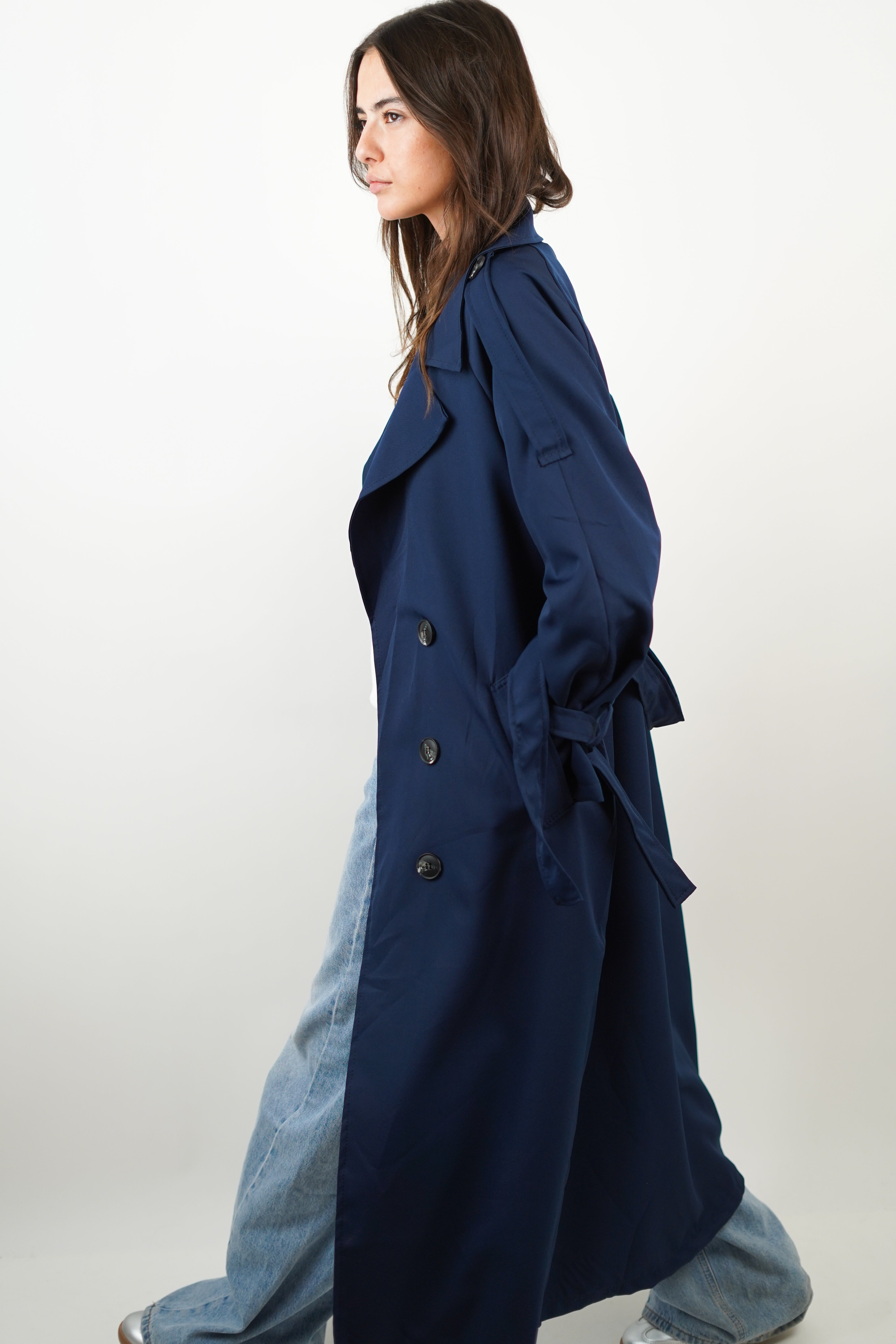 Marineblauer Lola-Trenchcoat