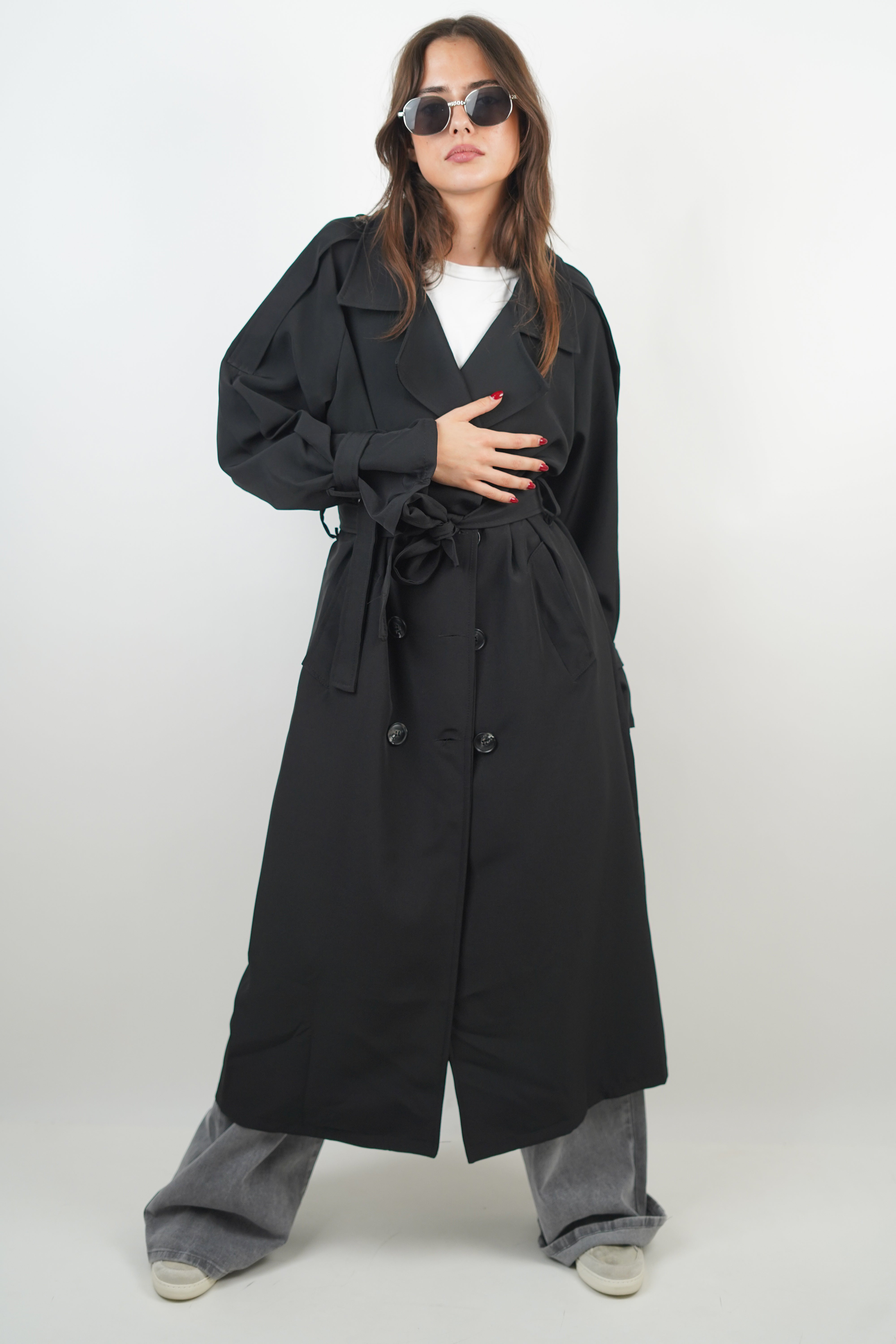 Lola schwarzer Trenchcoat