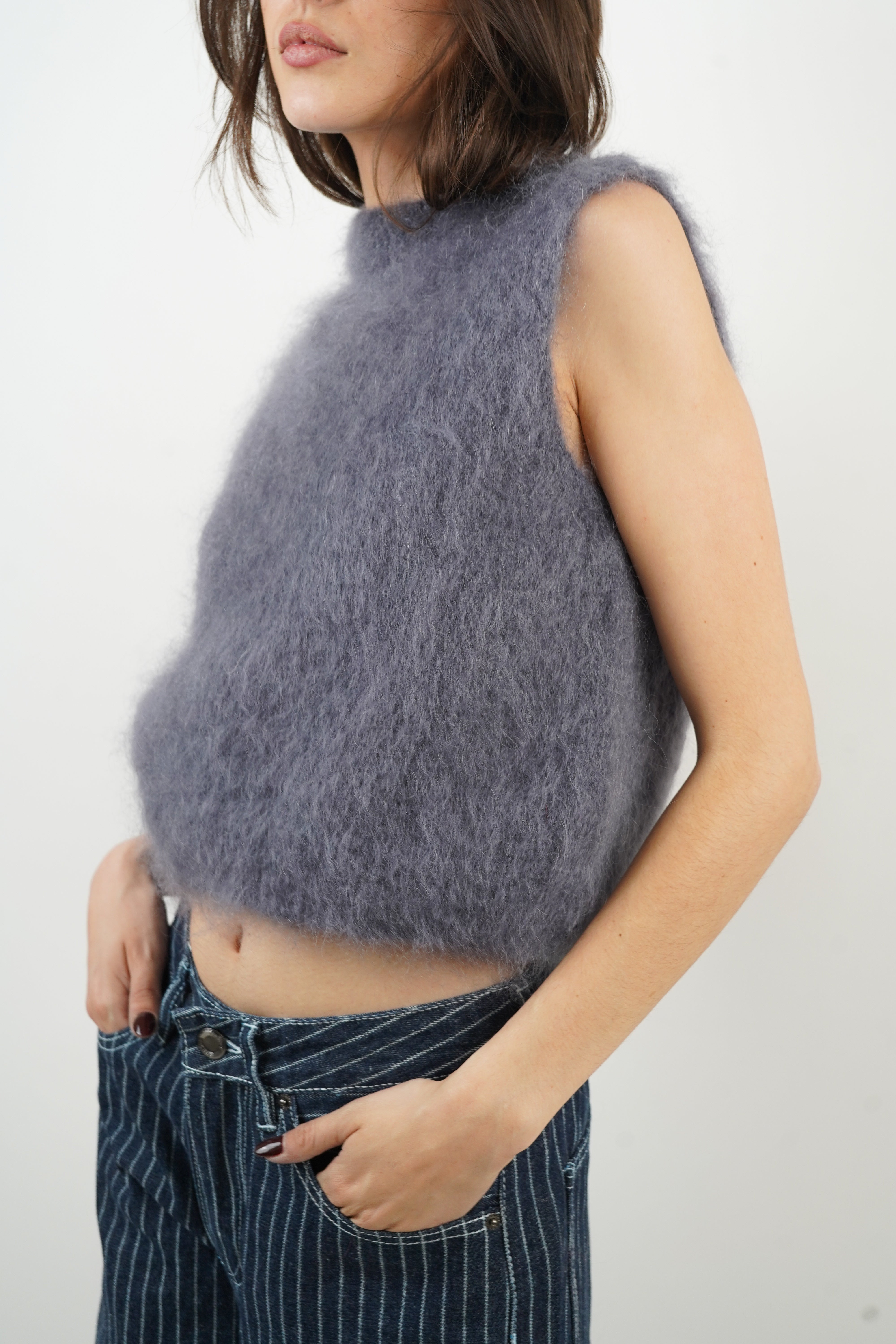 Jesse gray mohair sweater