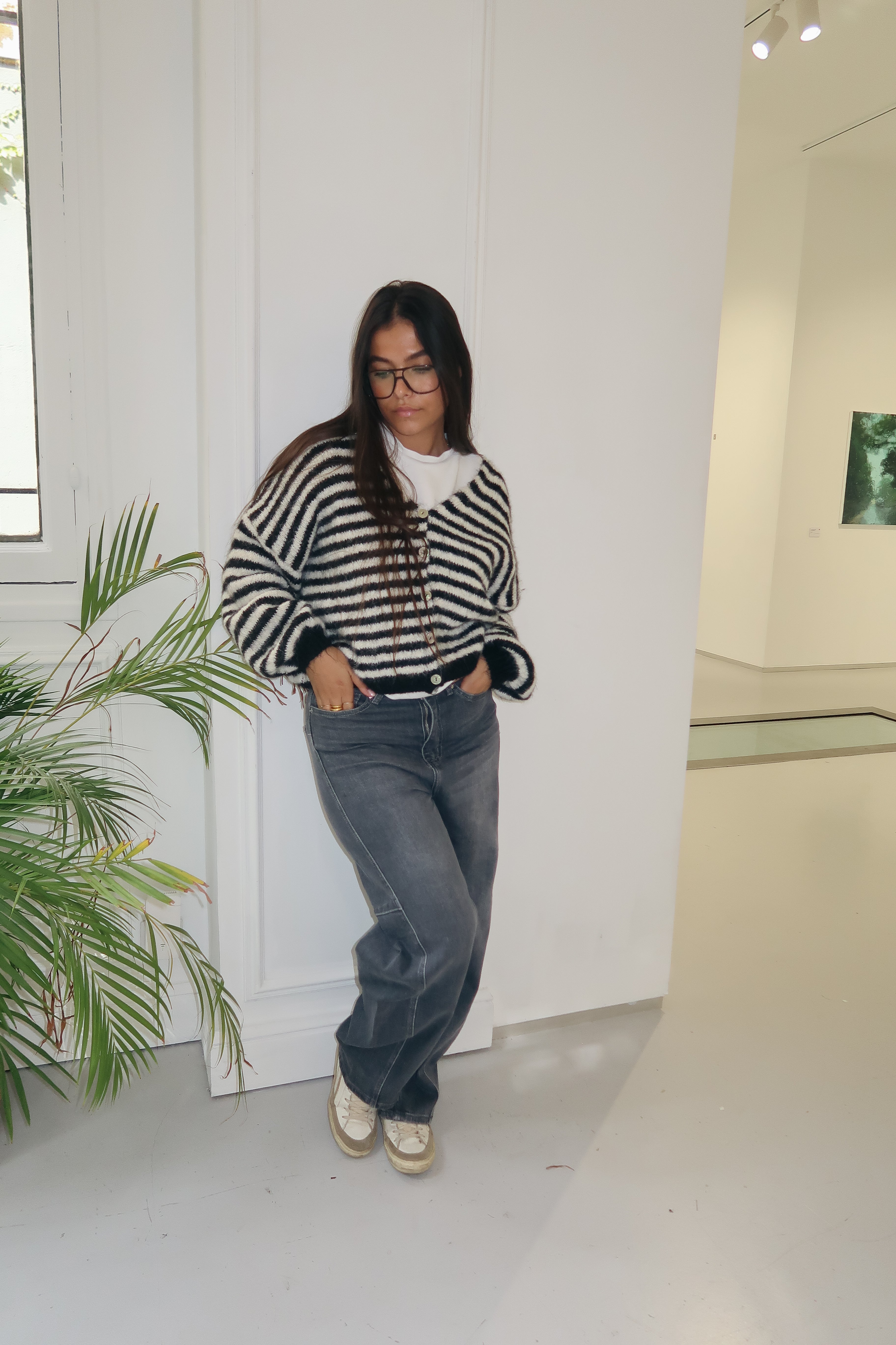 Gilet Stef noir et blanc