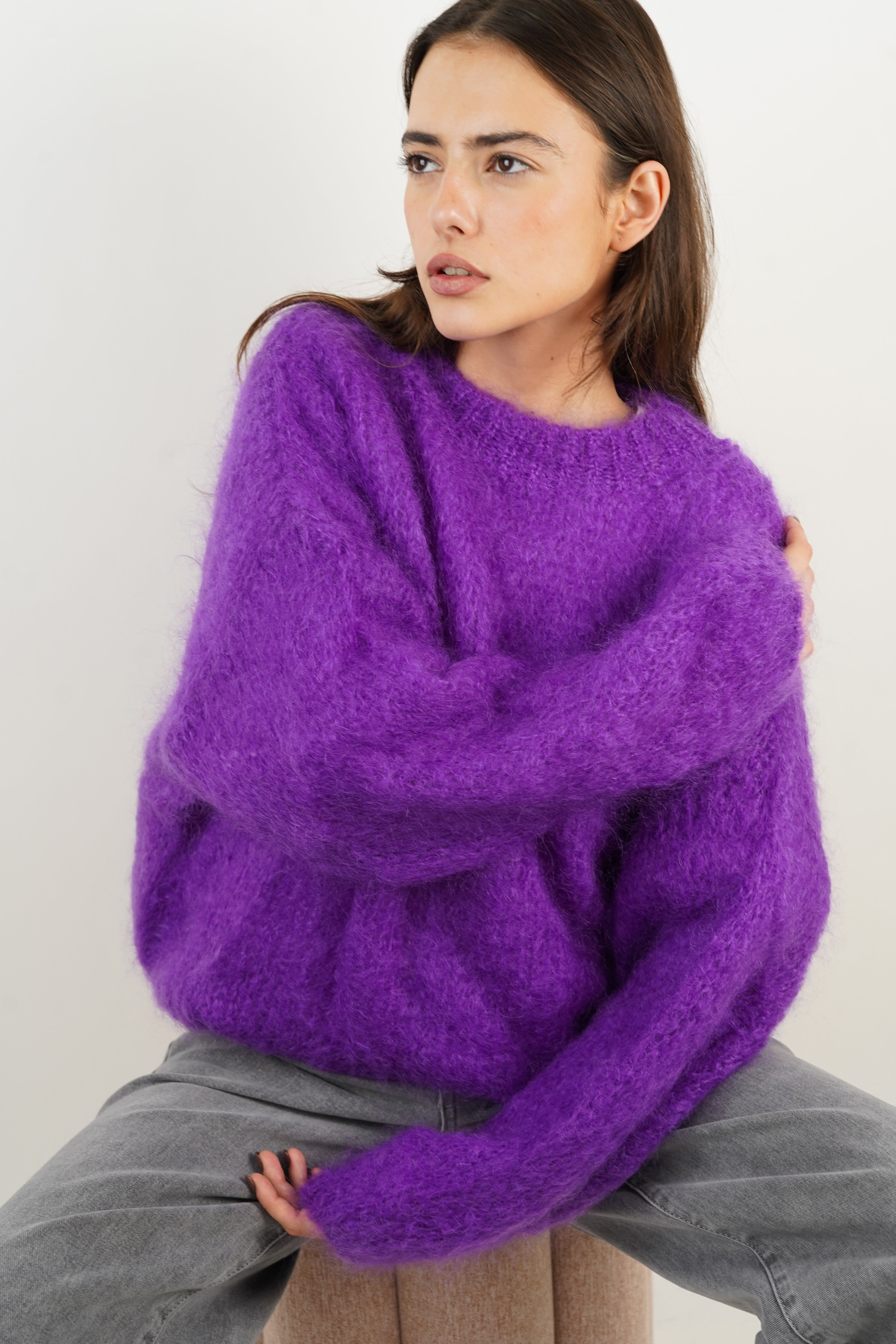 Pull Dina mohair violet