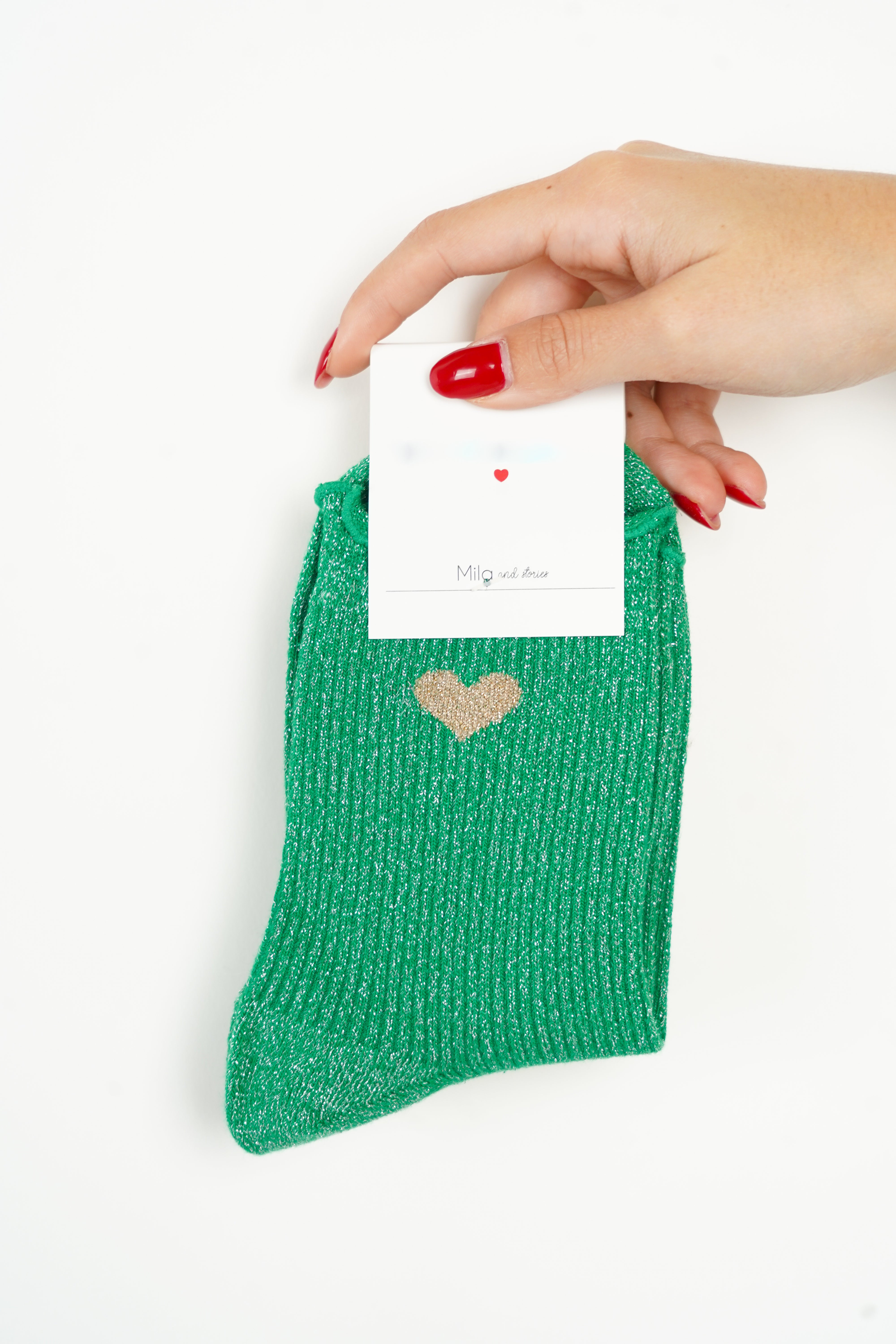 Chaussettes Coeur vertes