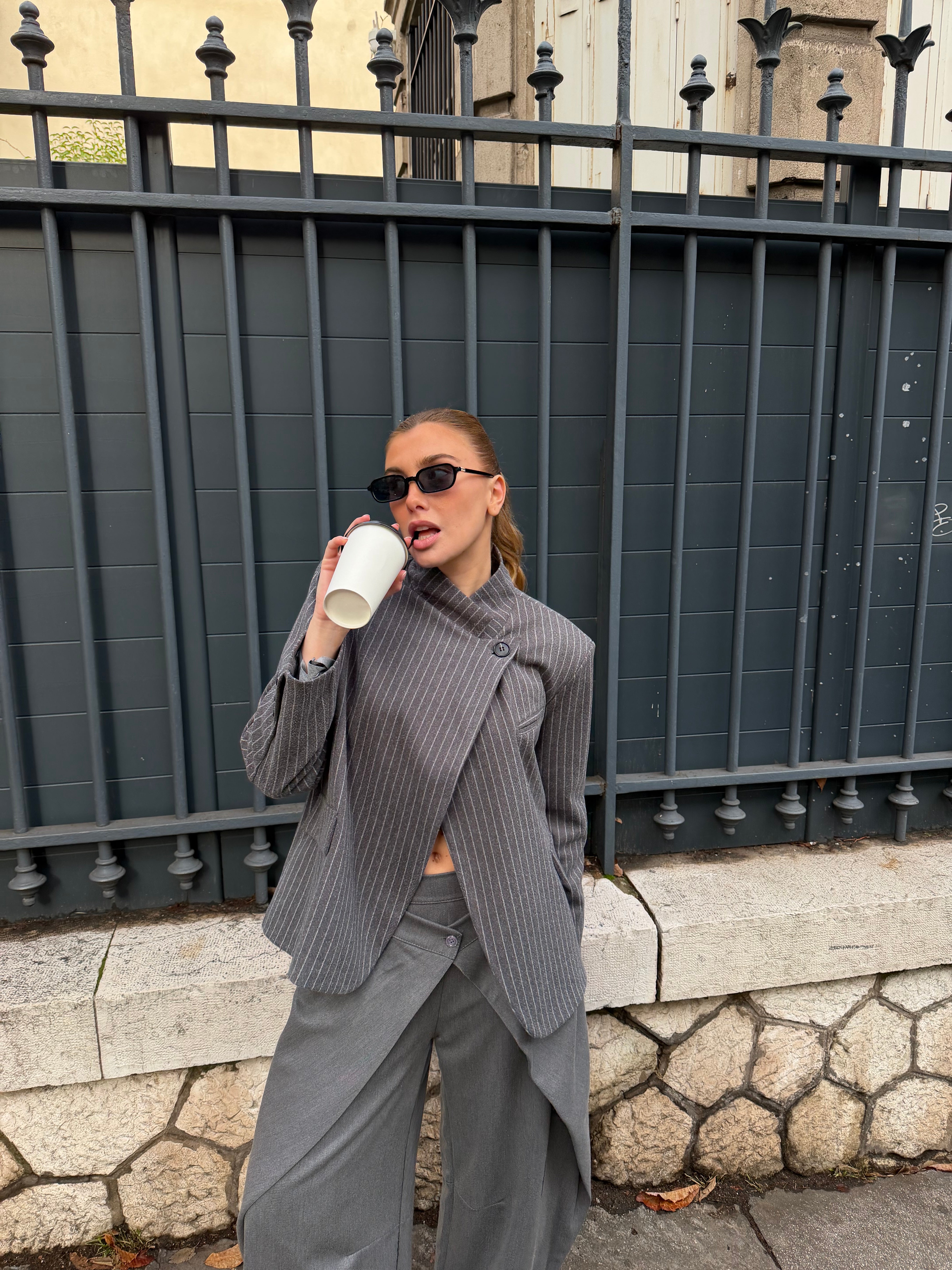 Blazer Naomi gris clair