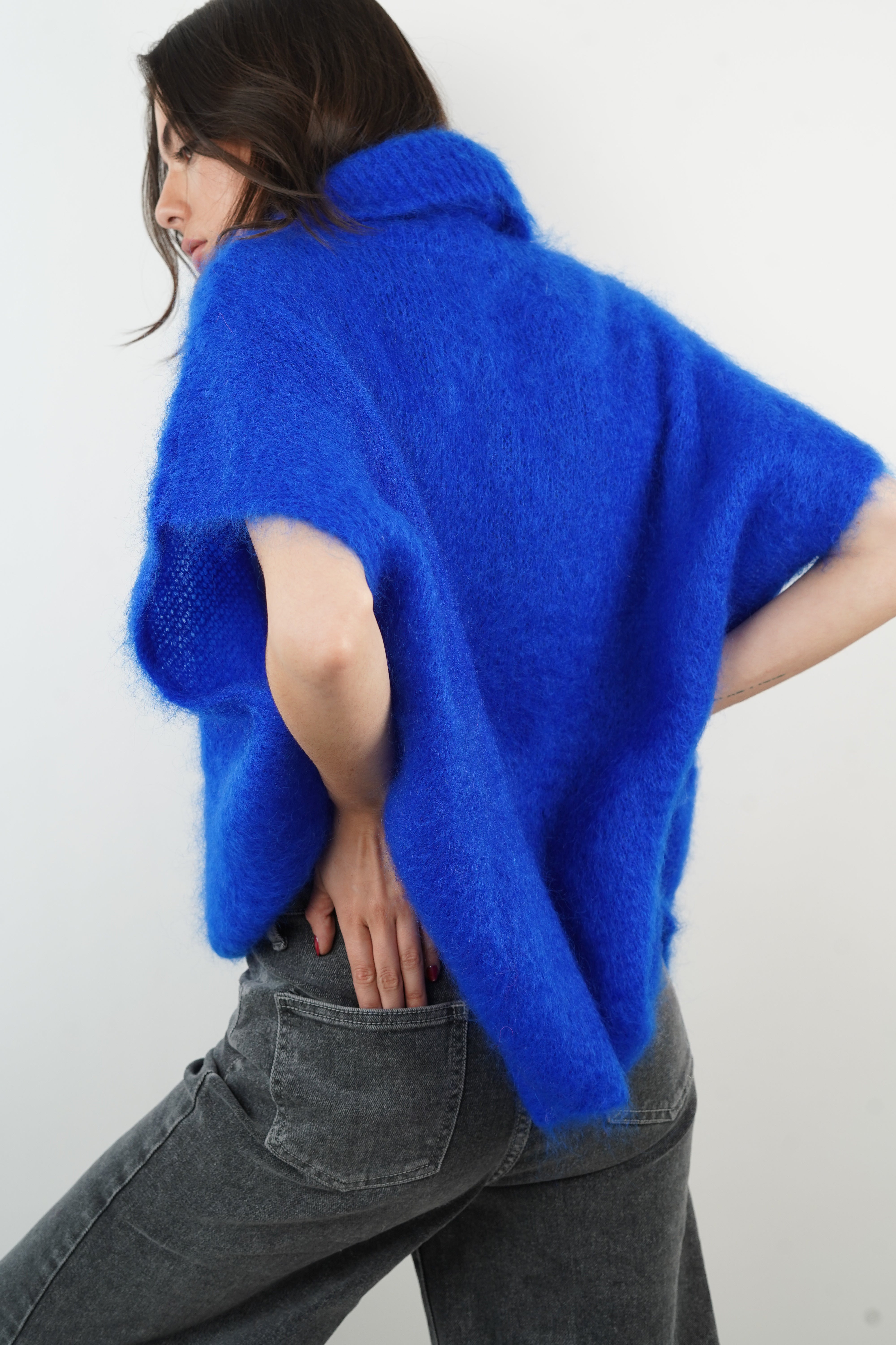 Pietra blue mohair sweater