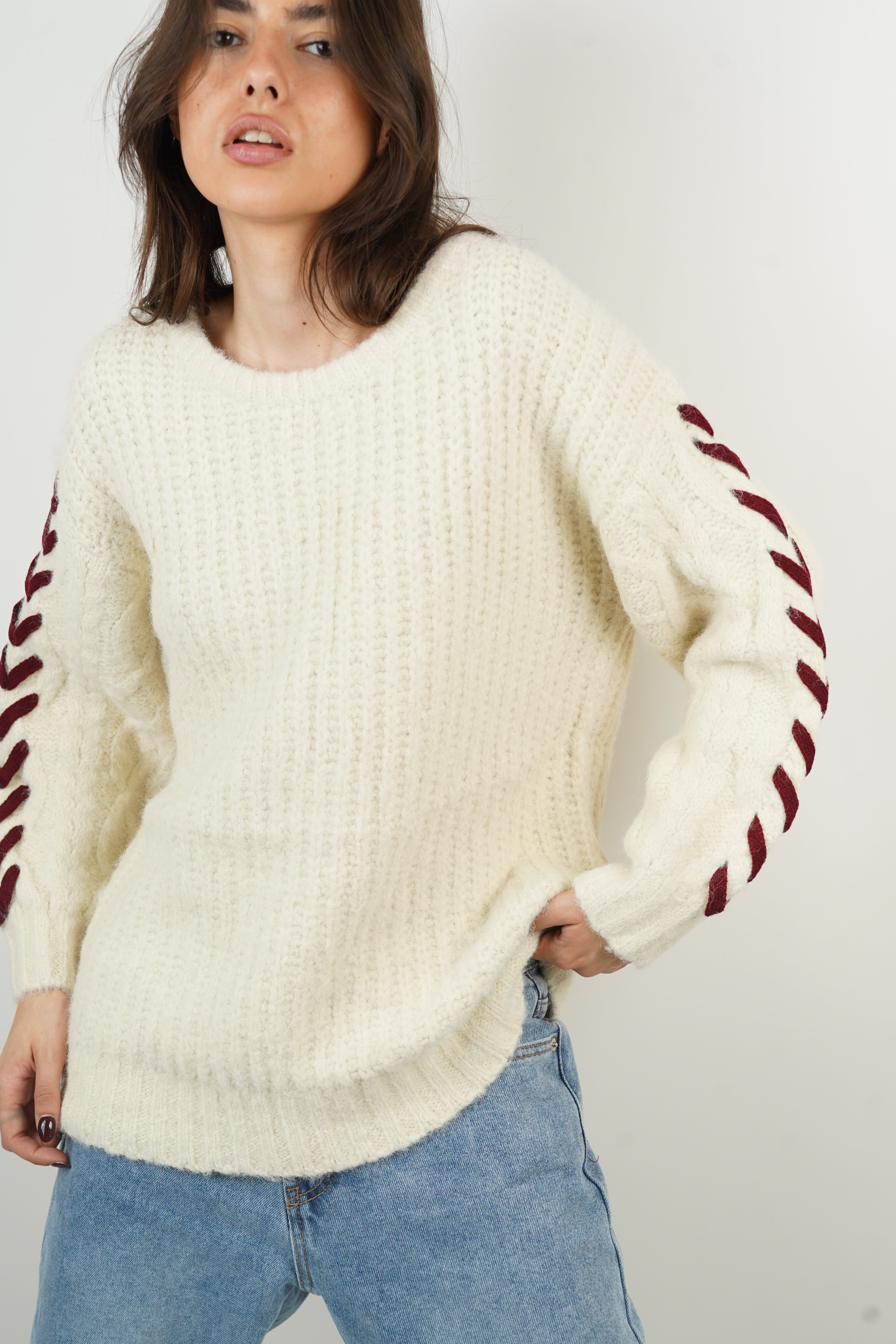 Pull en laine Emma beige