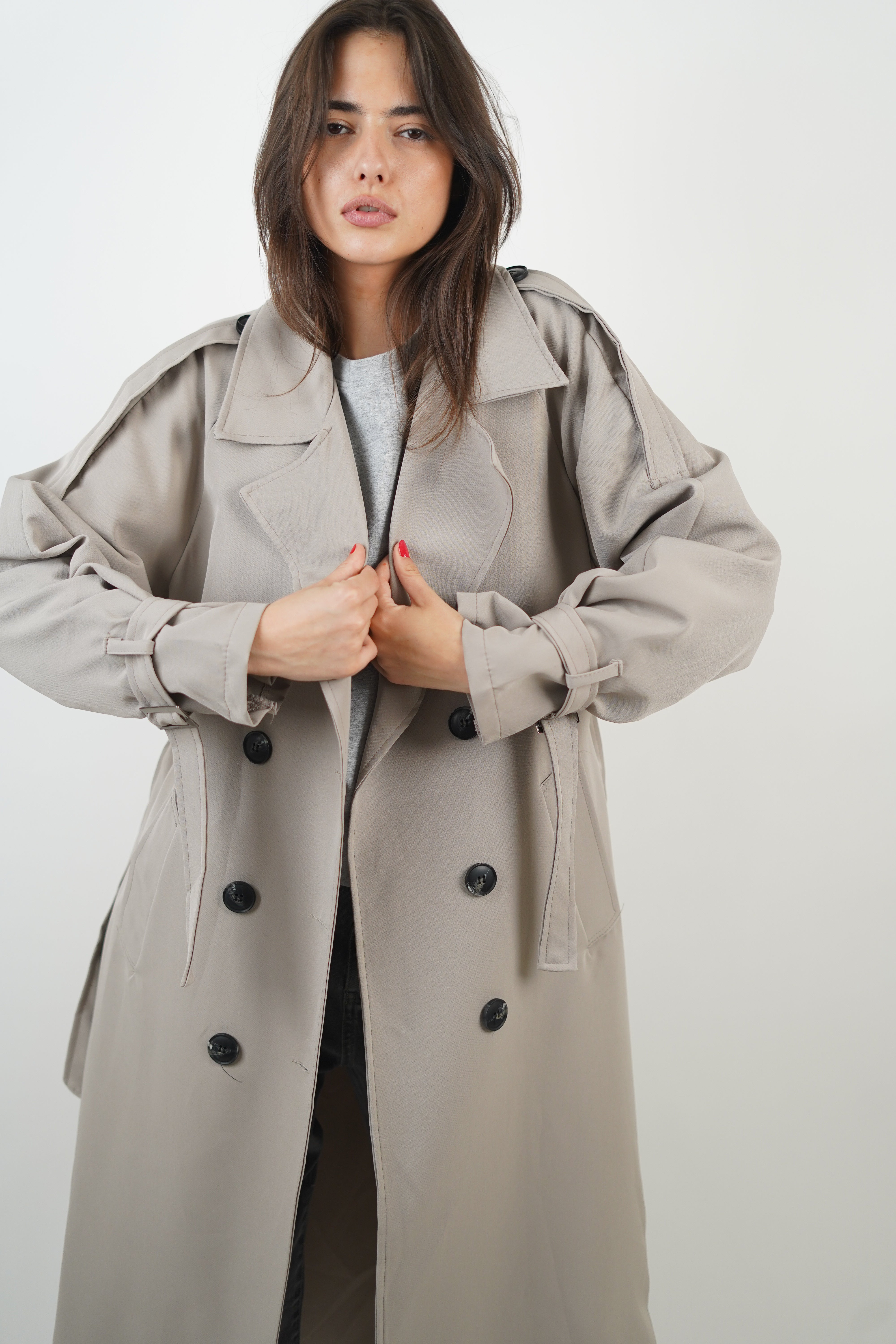 Lola helltaupefarbener Trenchcoat