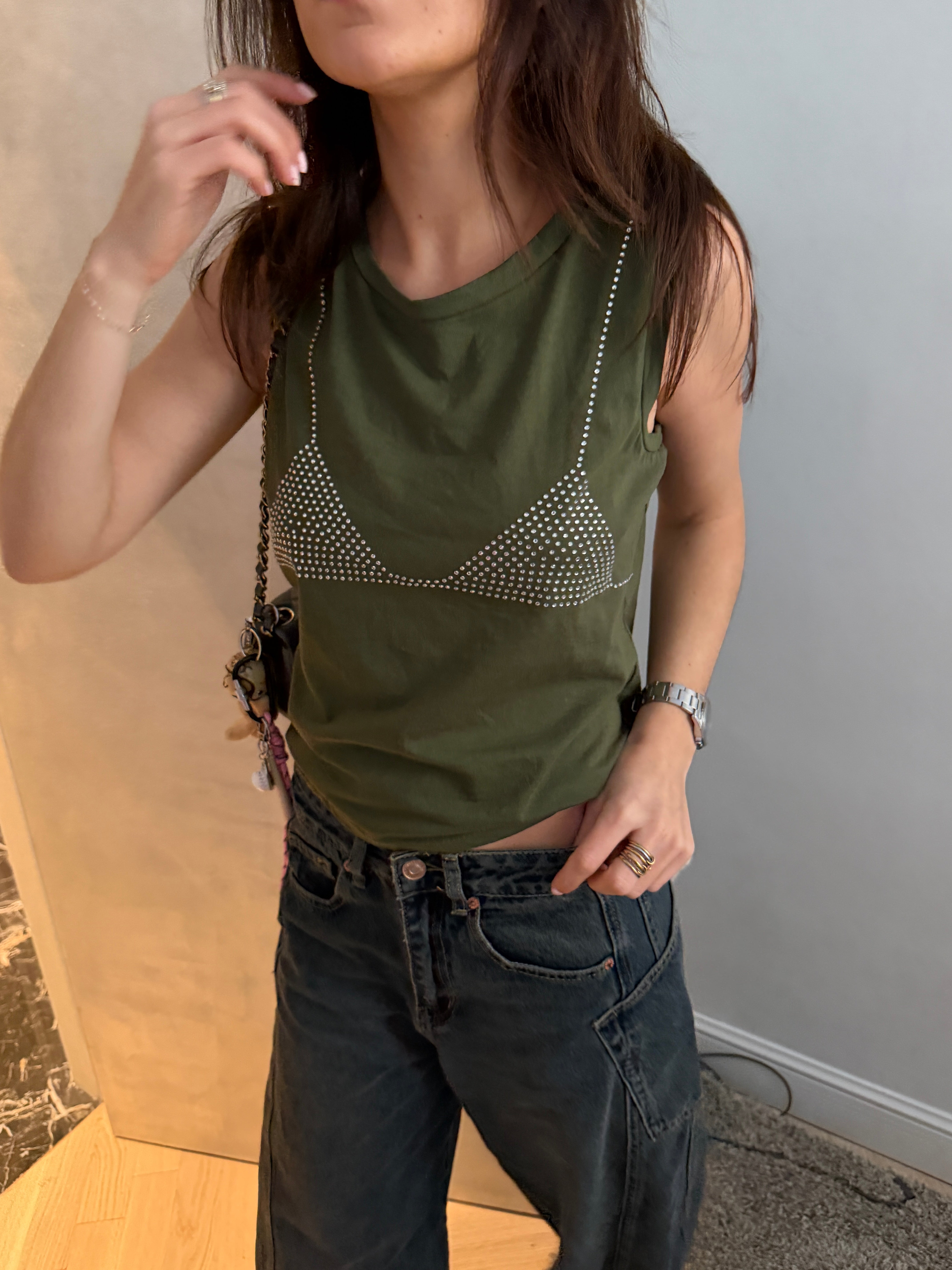 Верх Сюзи цвета хаки