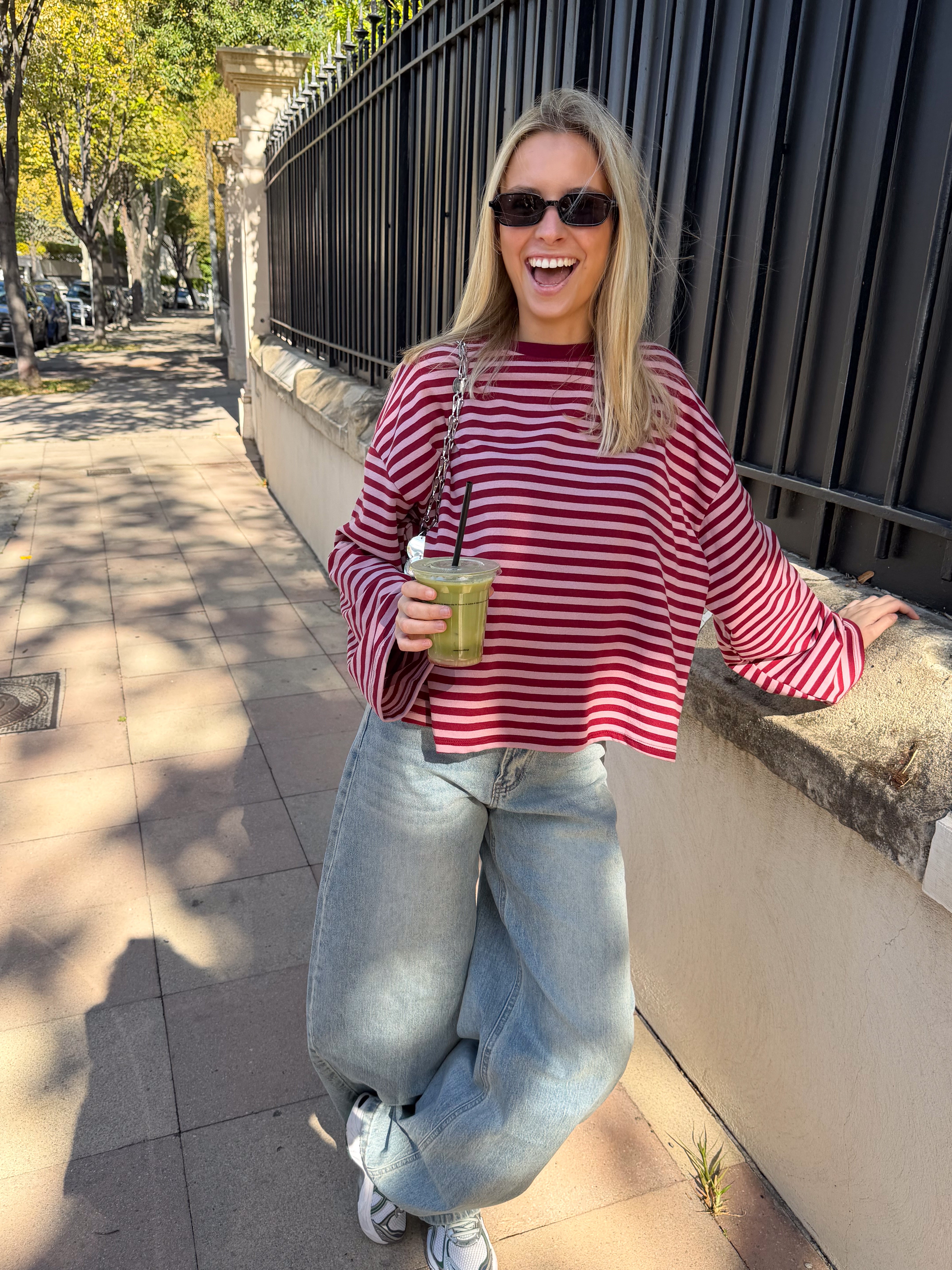 Burgundy and pink Oceane T-shirt