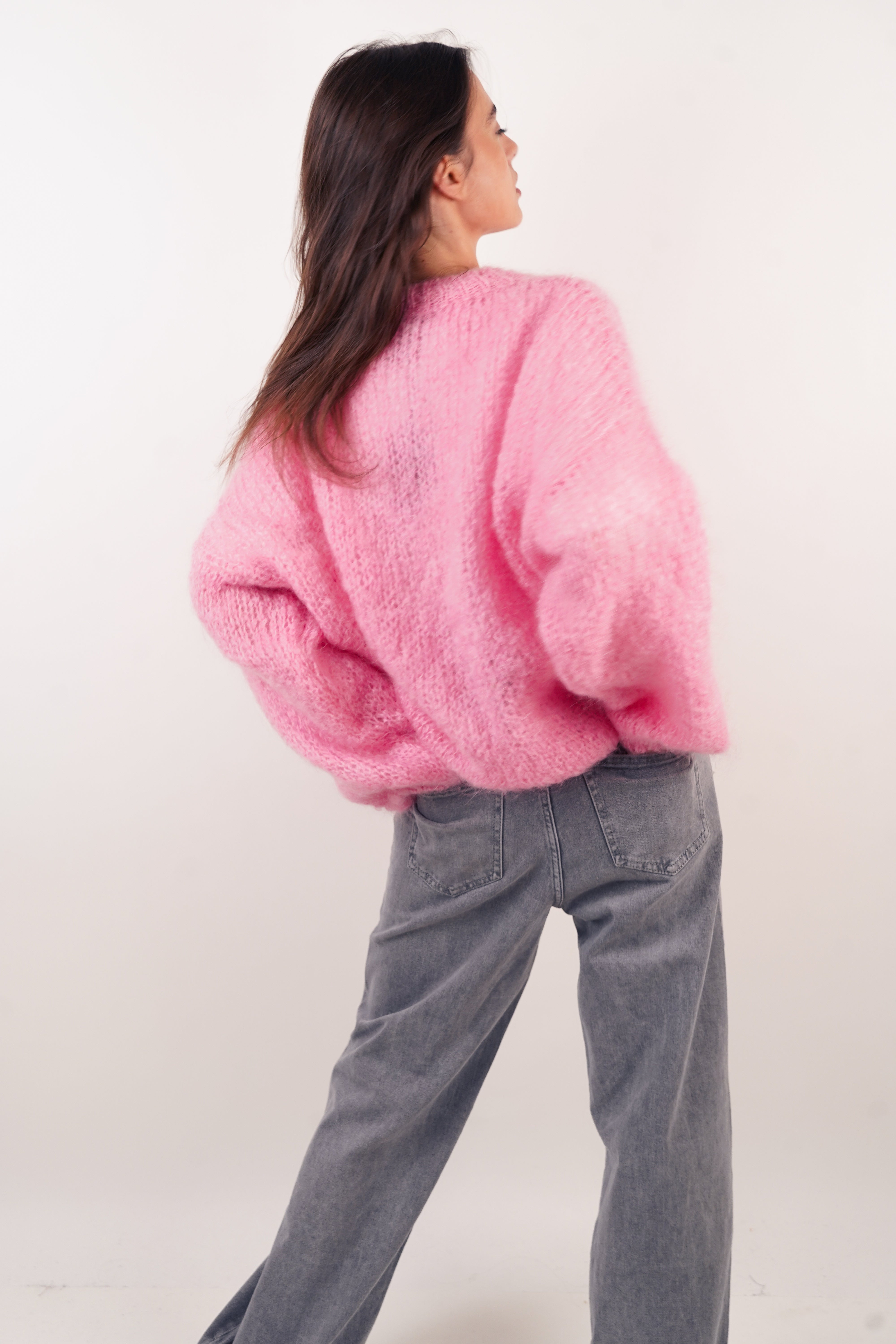 Dina mohair pink sweater