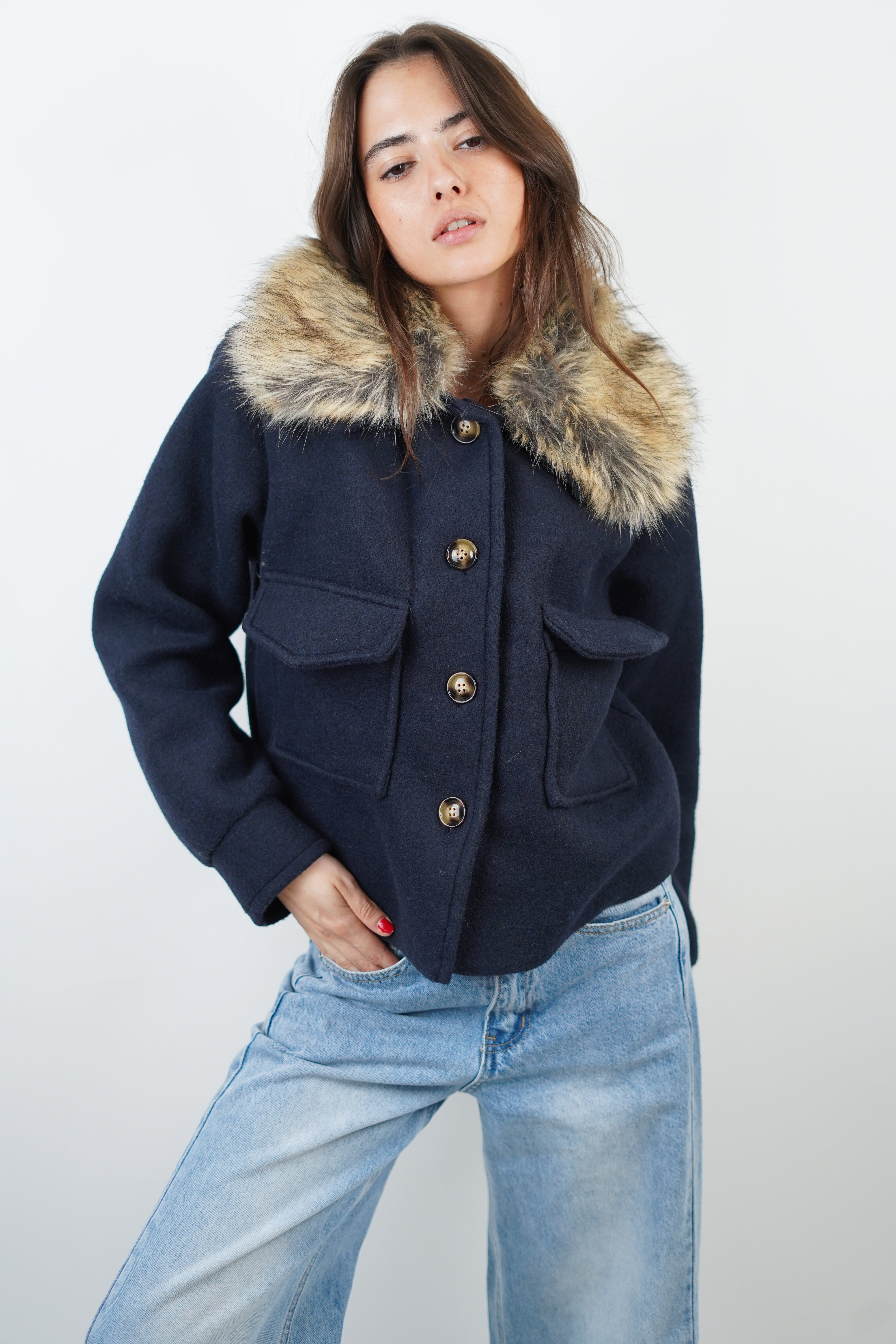 Kara navy blue jacket